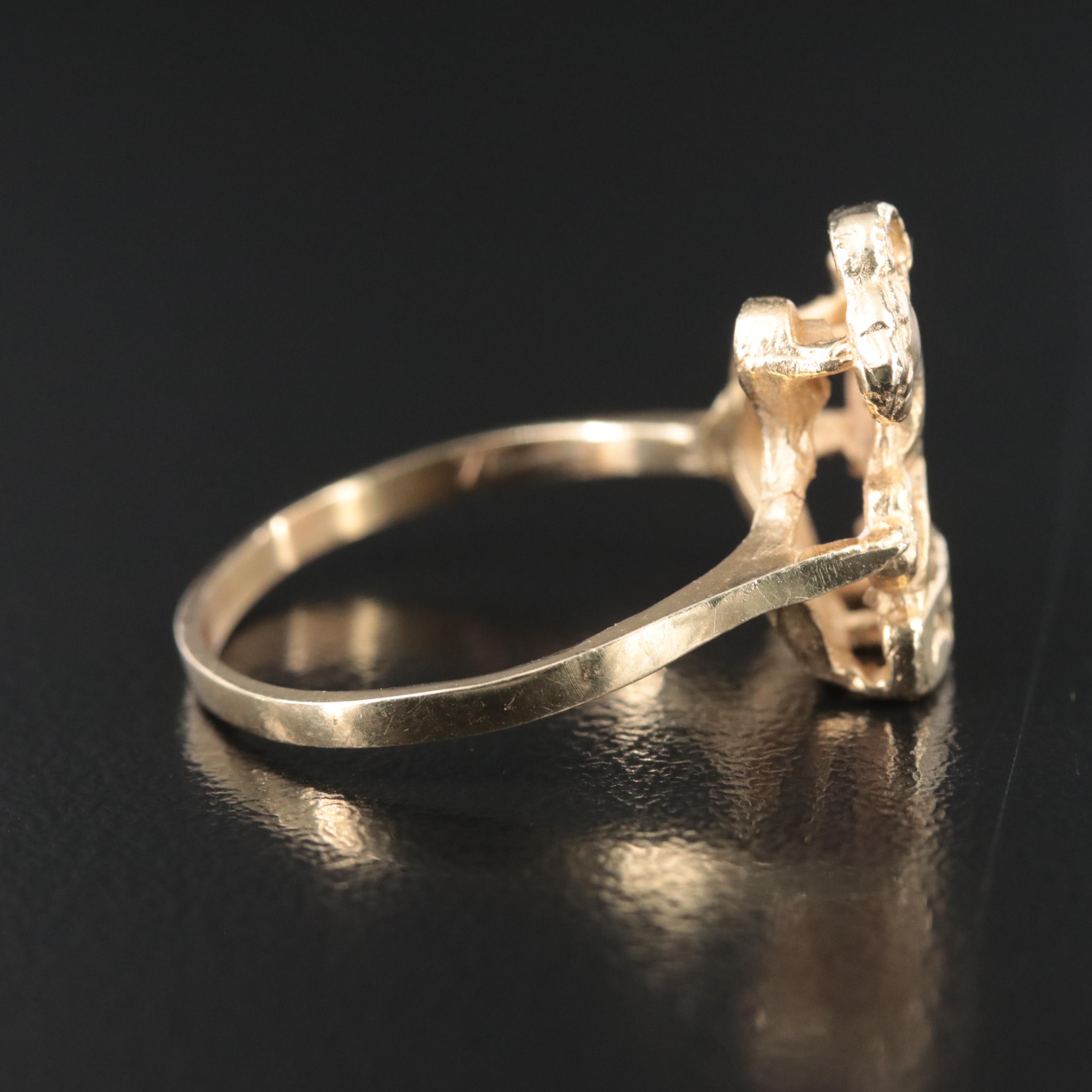 14K "Aries" Goat Ring