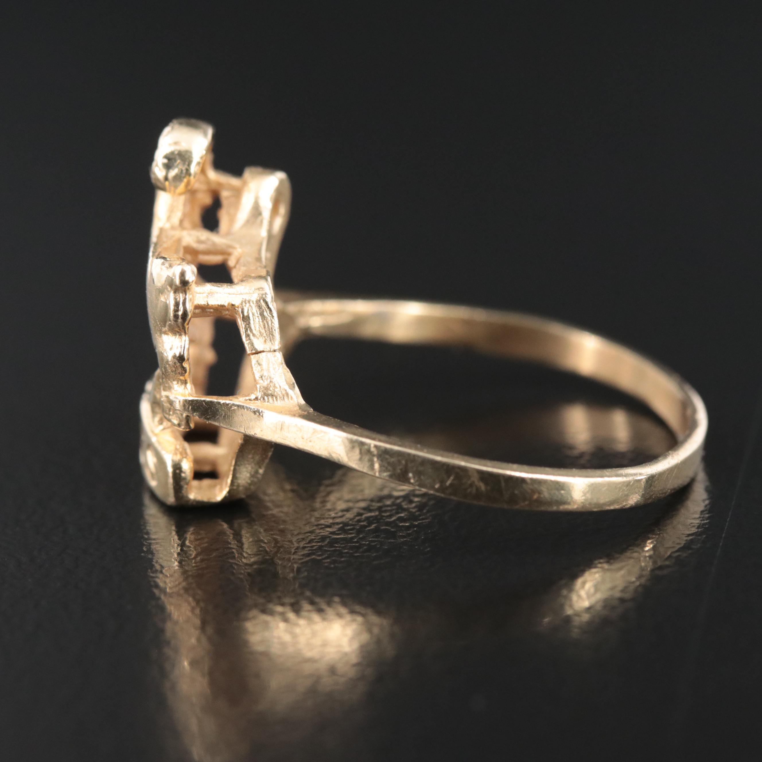 14K "Aries" Goat Ring