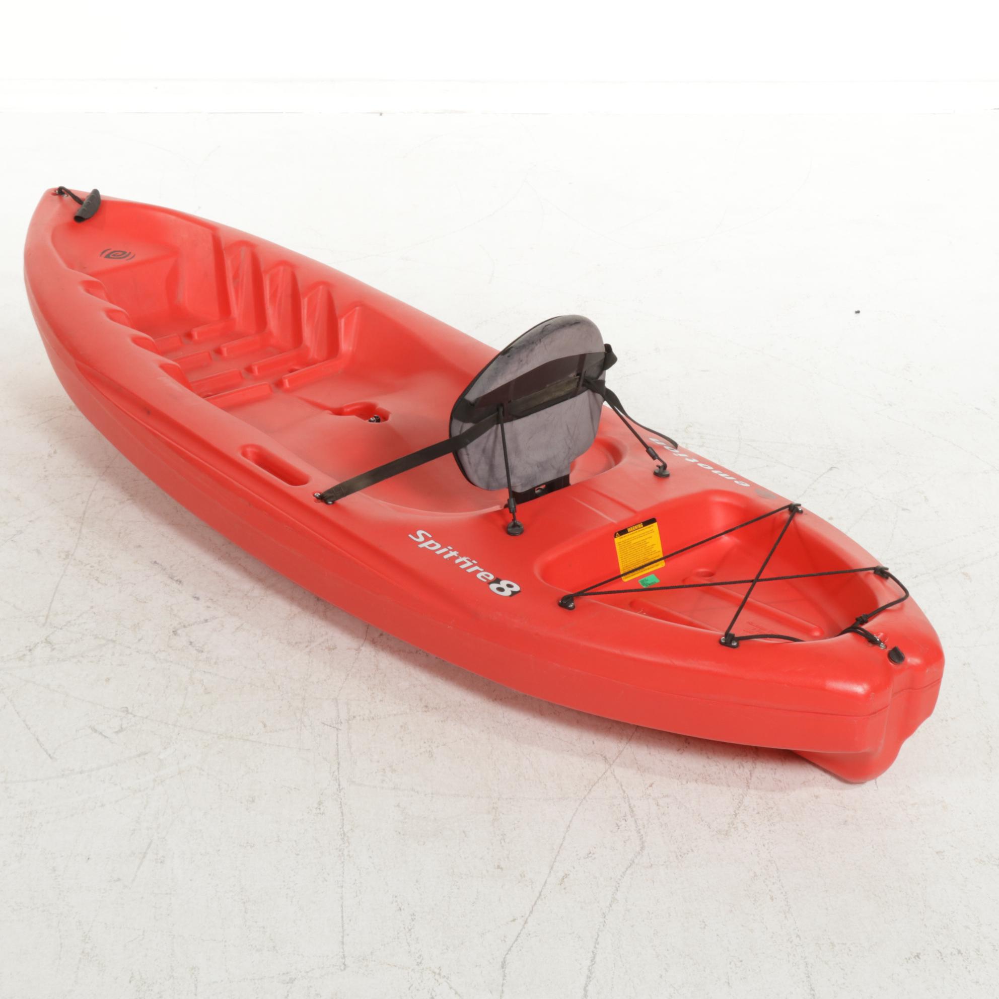 Emotion Spitfire 8 One-Person Sit-on-Top HDPE Kayak and CavPro Paddle
