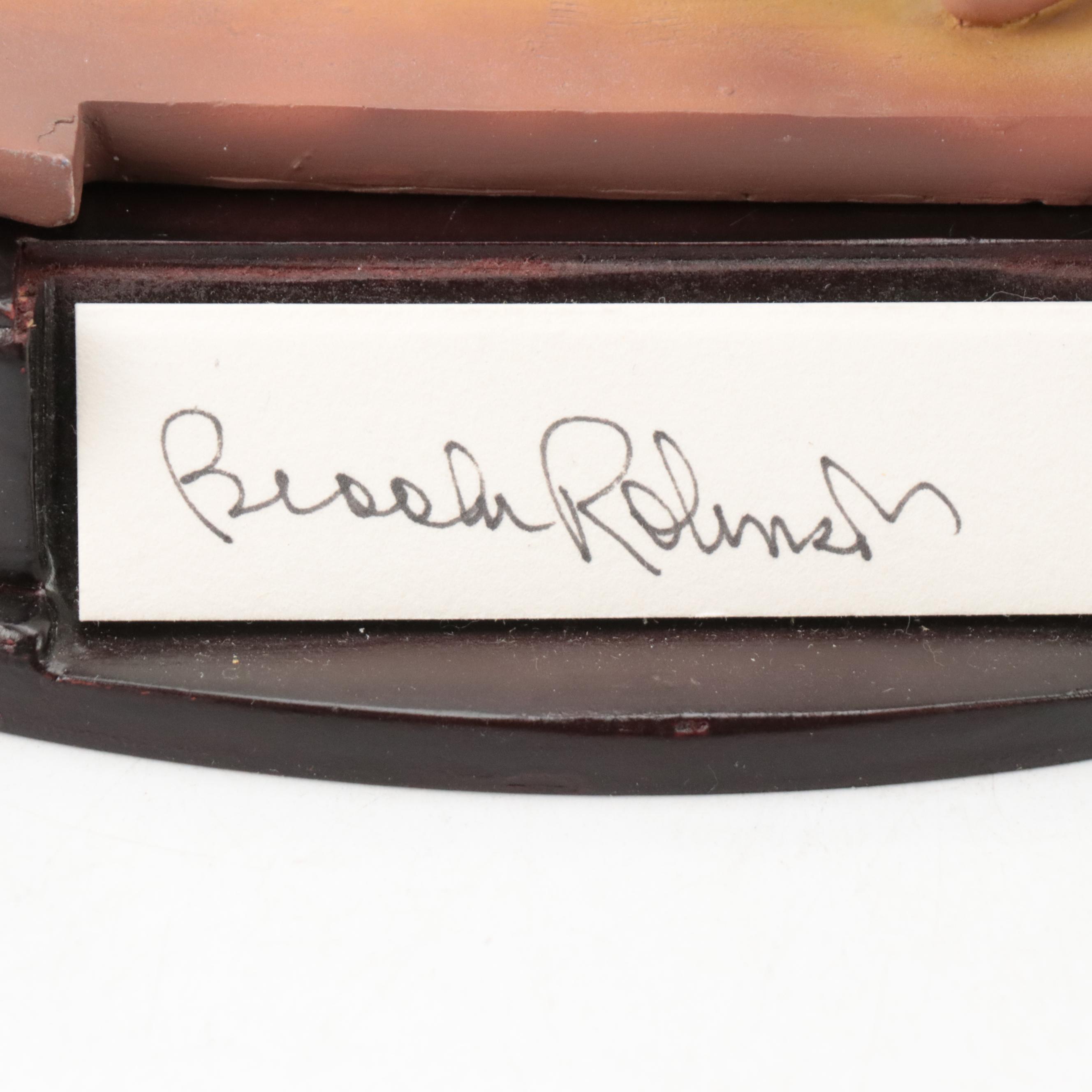 Brooks Robinson Signed Salvino Figurine with Jim Palmer Signed Card and More