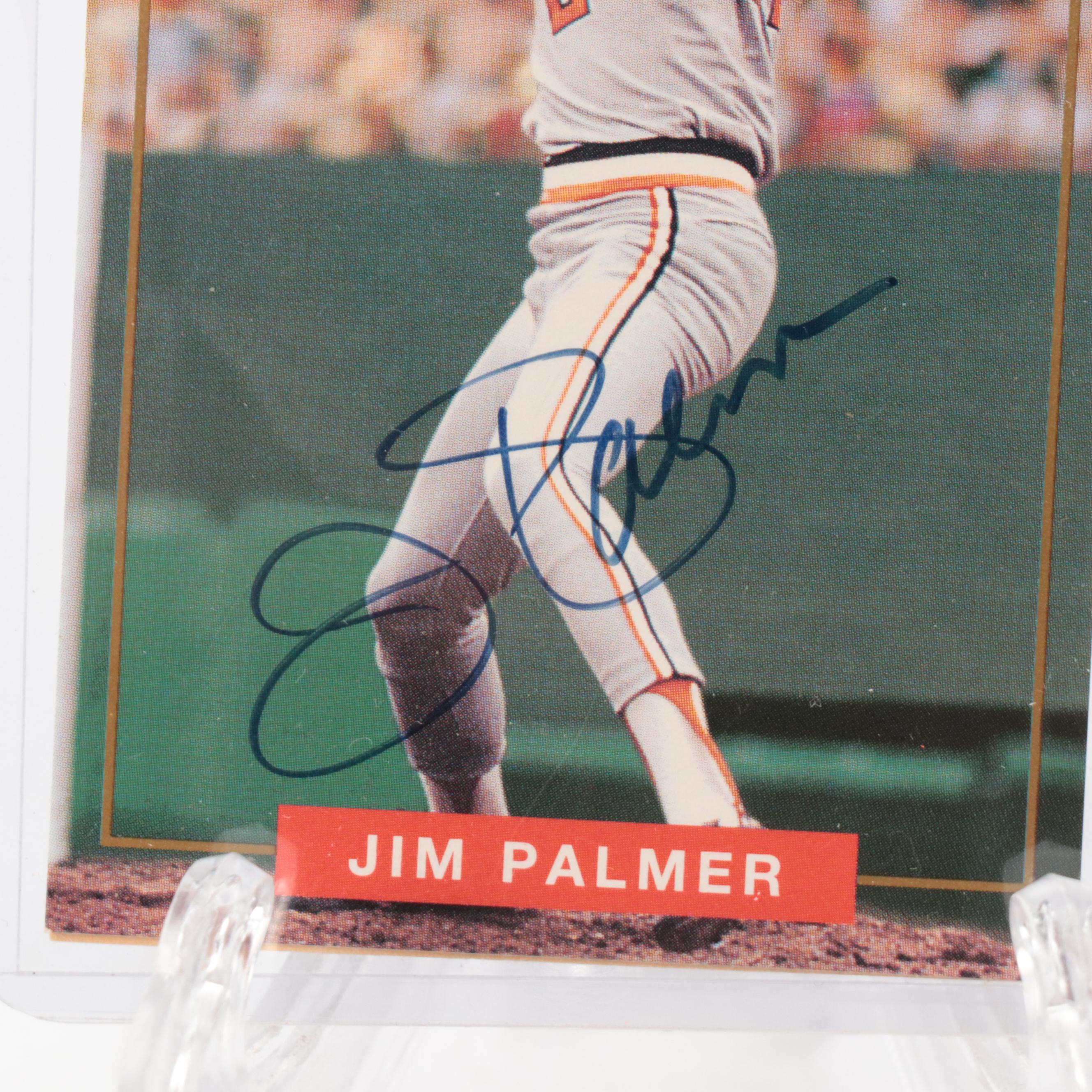 Brooks Robinson Signed Salvino Figurine with Jim Palmer Signed Card and More