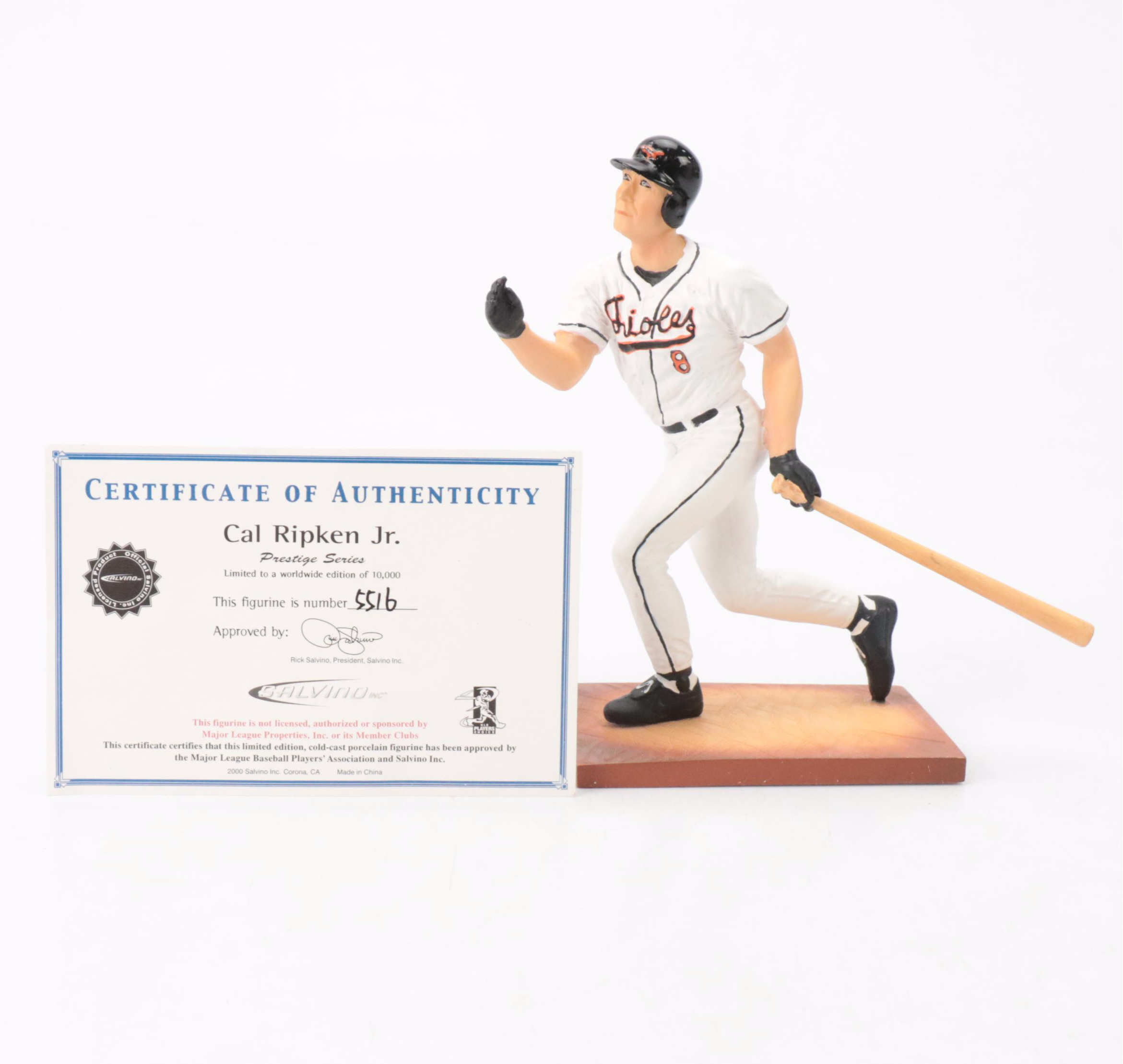 Brooks Robinson Signed Salvino Figurine with Jim Palmer Signed Card and More