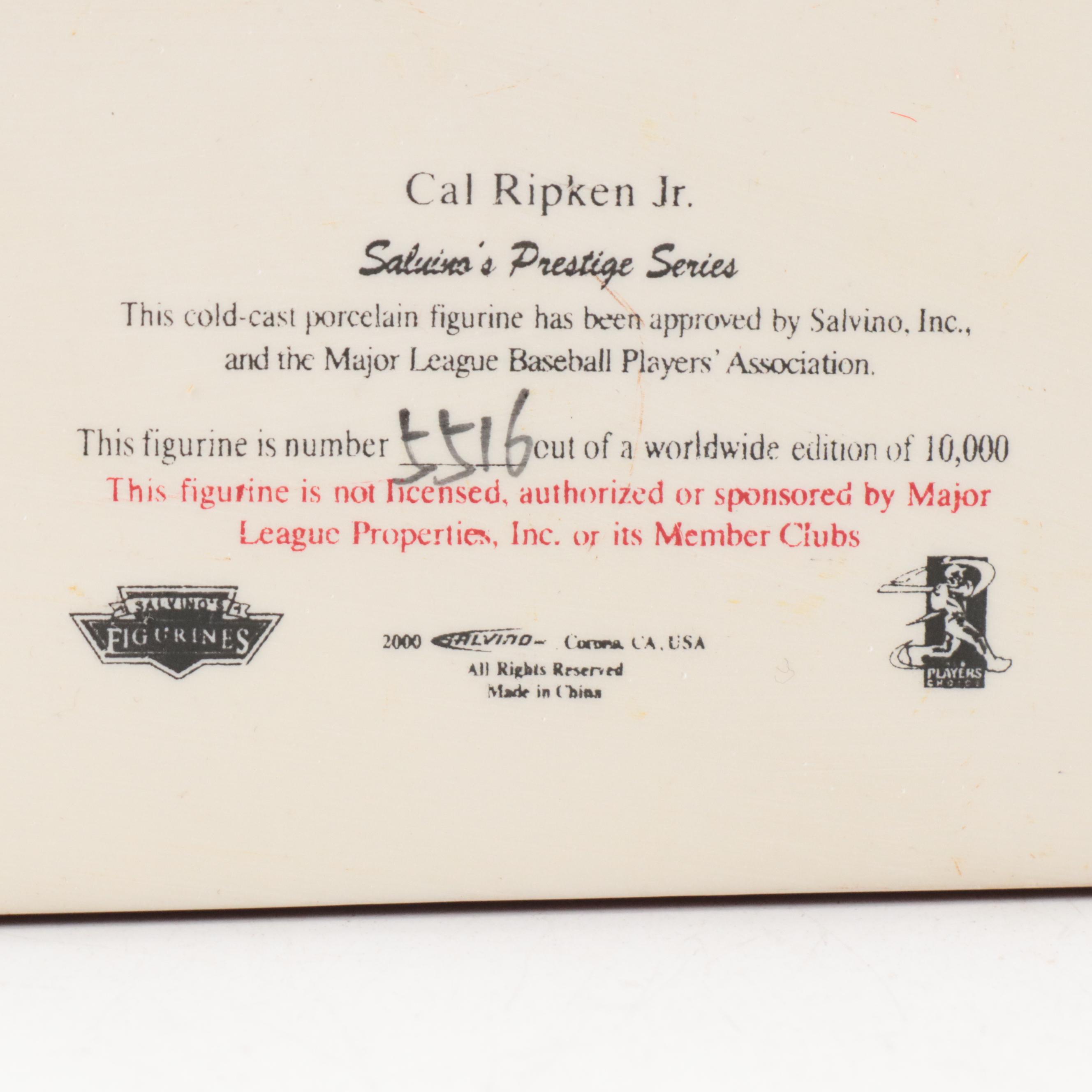 Brooks Robinson Signed Salvino Figurine with Jim Palmer Signed Card and More