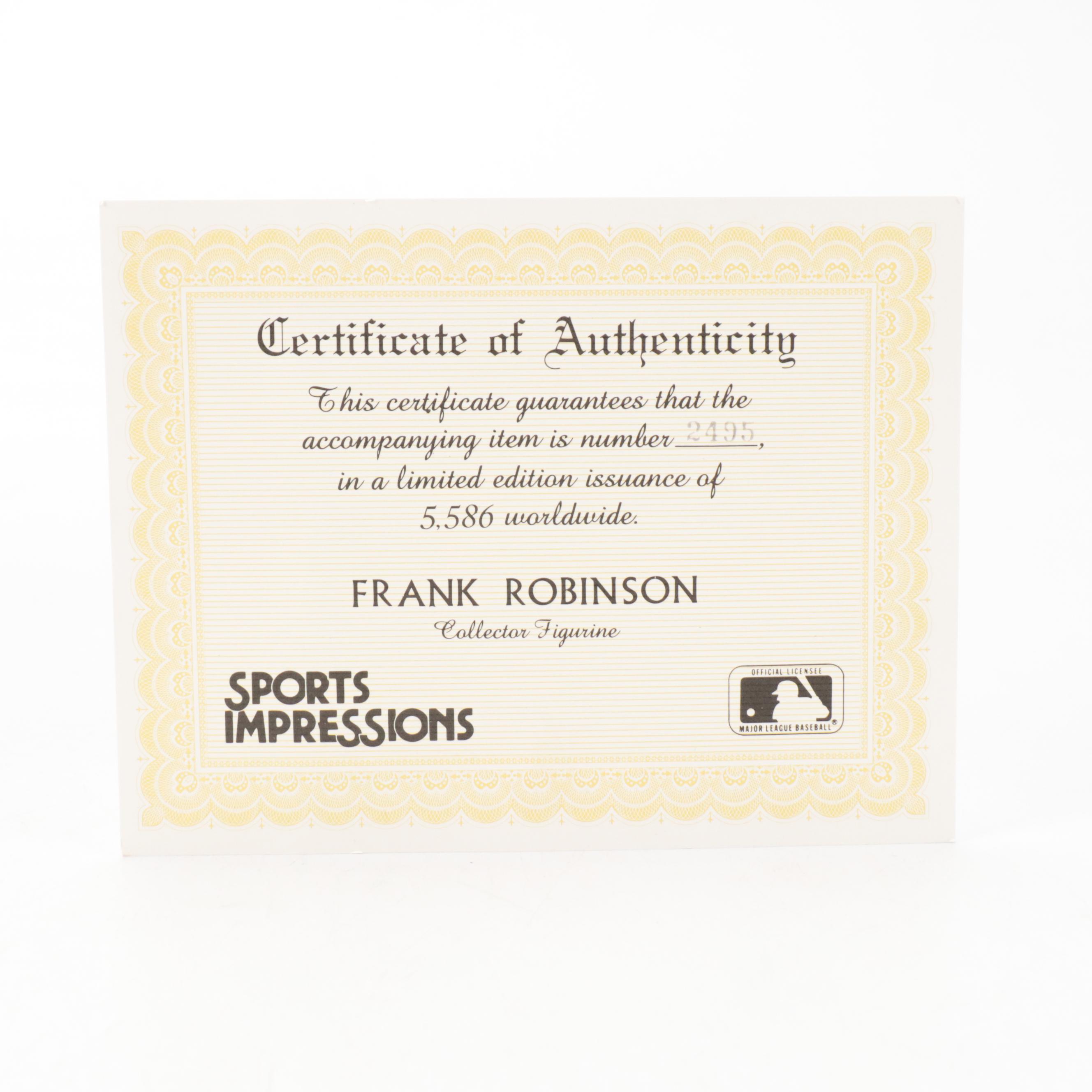 Brooks Robinson Signed Salvino Figurine with Jim Palmer Signed Card and More