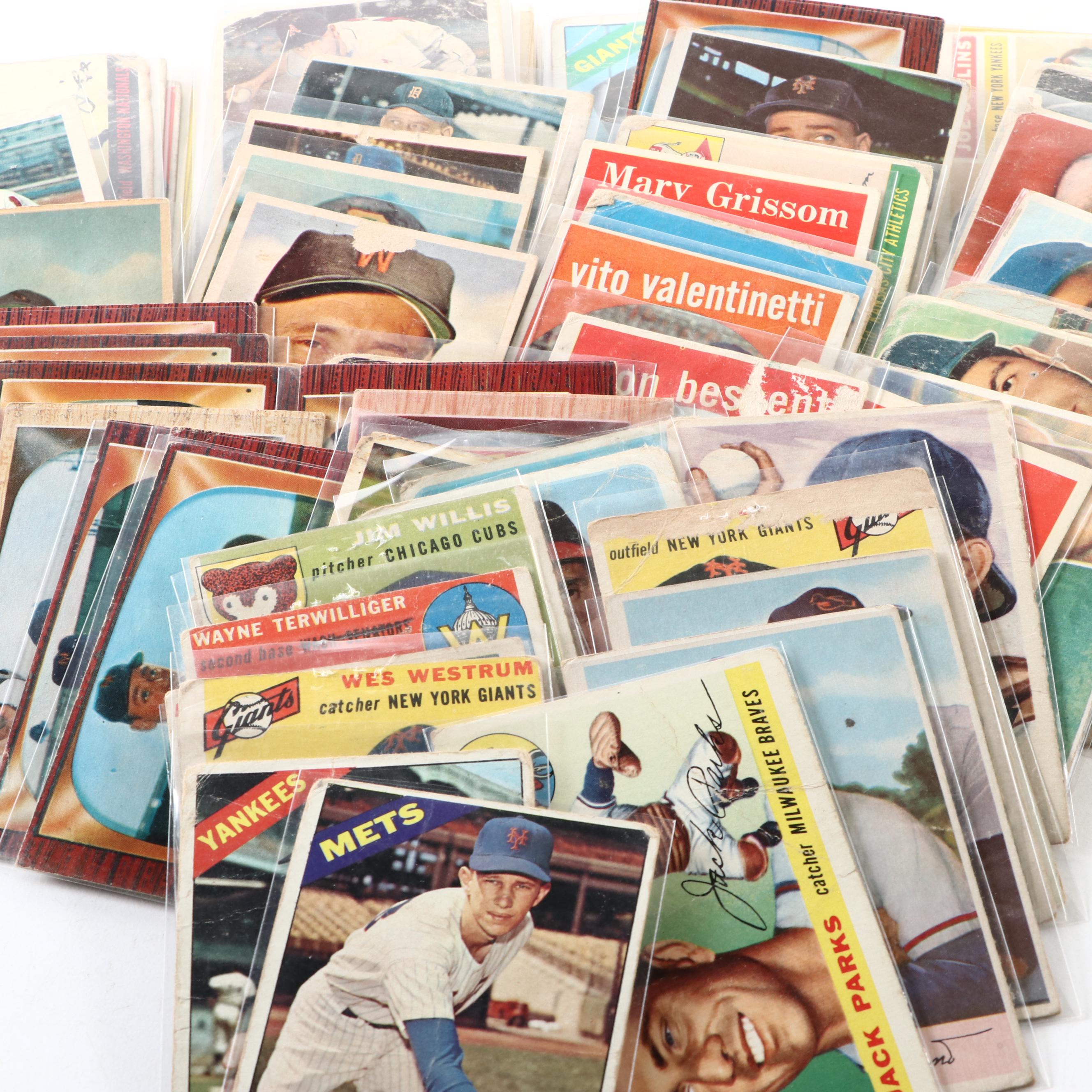 Topps and Bowman Baseball Cards Featuring Ernie Banks and More, 1950s–1960s