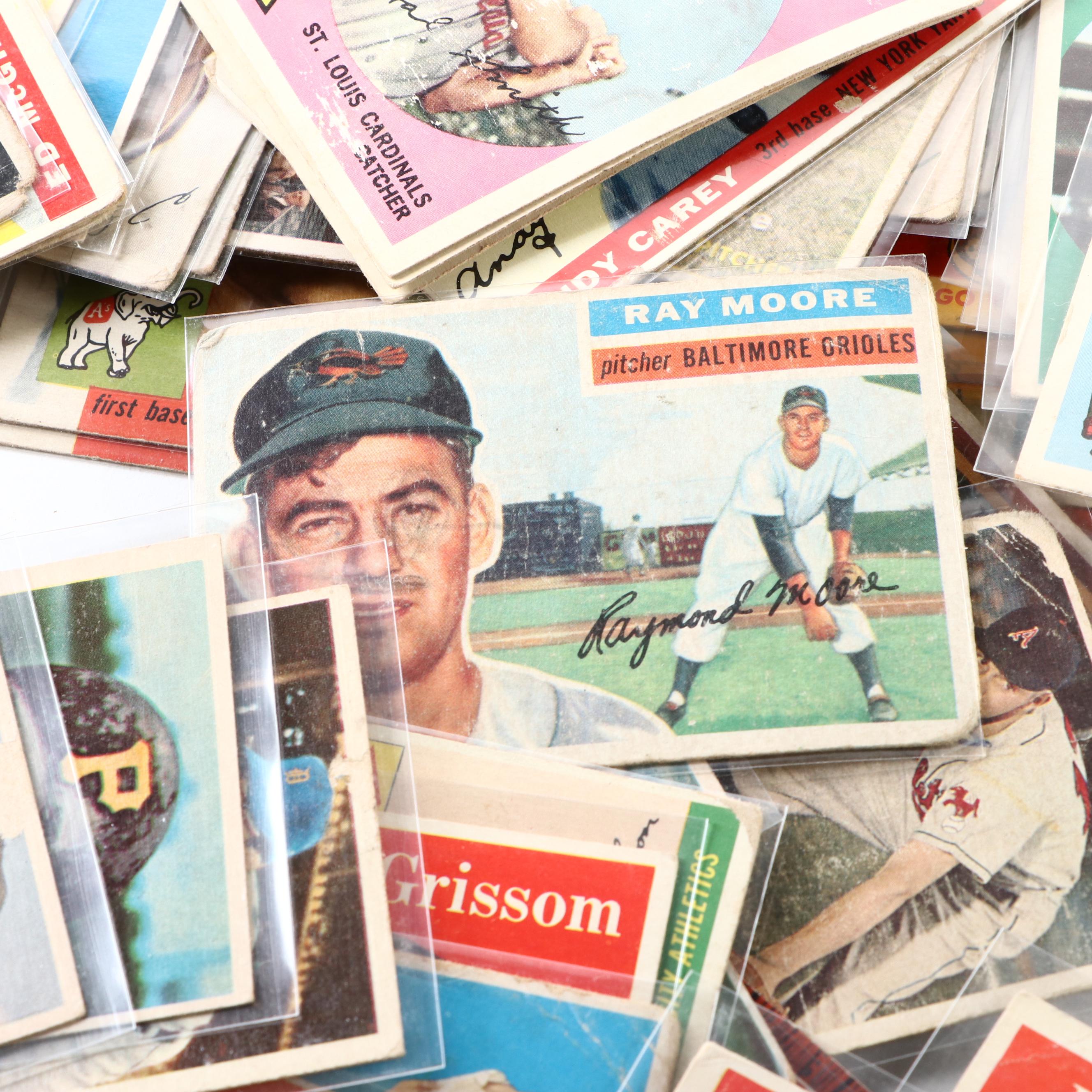 Topps and Bowman Baseball Cards Featuring Ernie Banks and More, 1950s–1960s