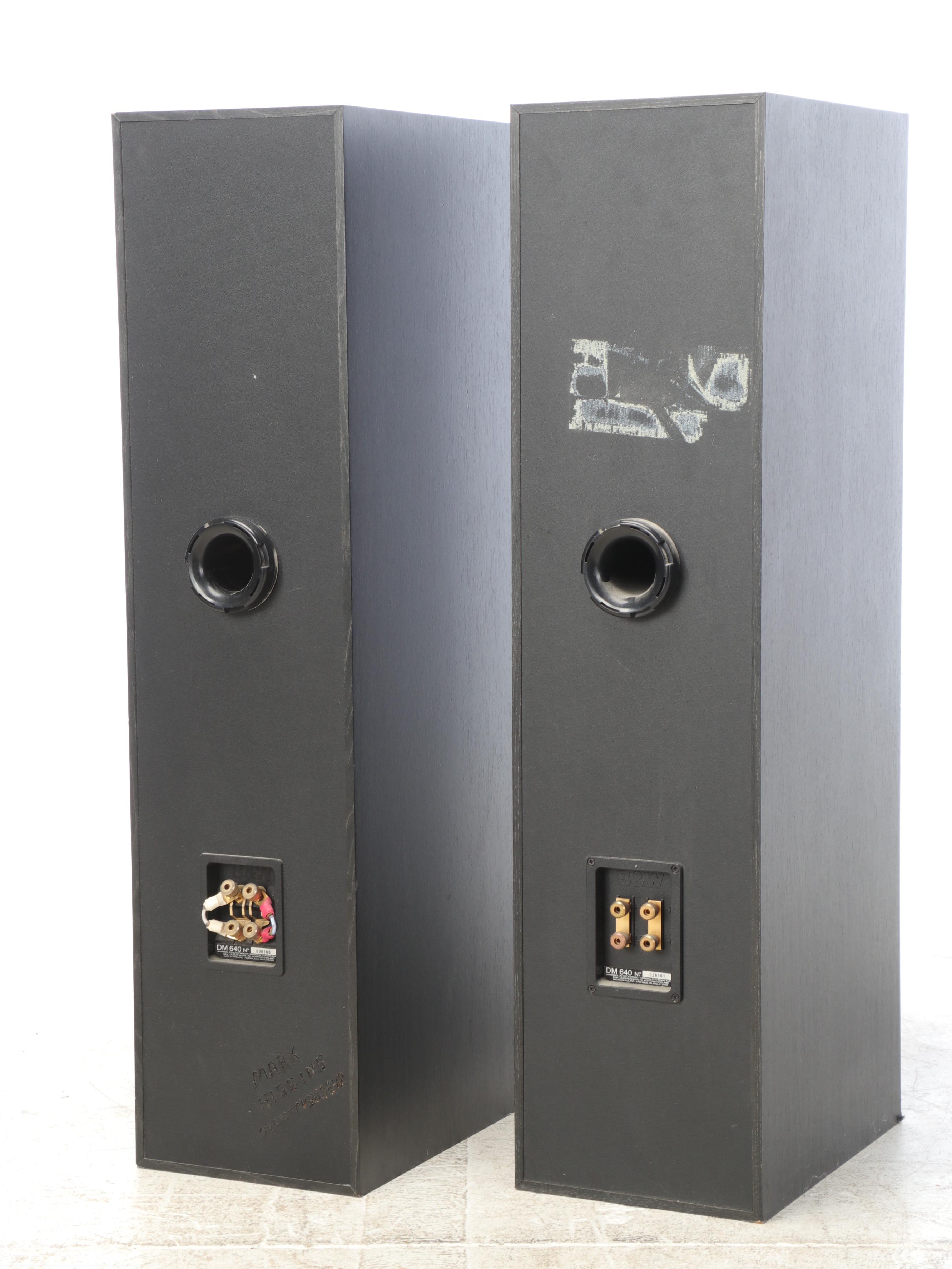 B&W DM 640 Home Theater Speakers with Atacama Stands