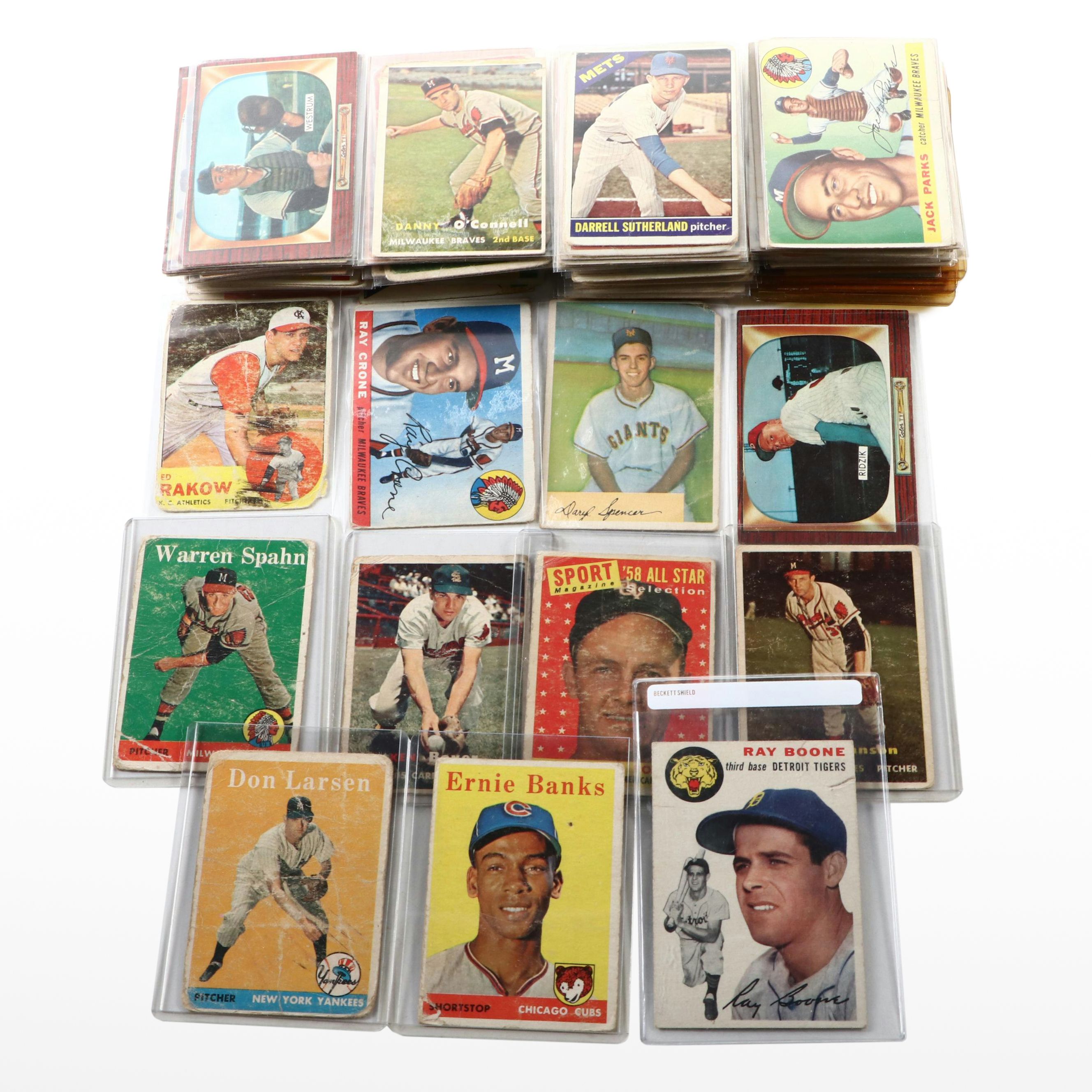 Topps and Bowman Baseball Cards Featuring Ernie Banks and More, 1950s–1960s