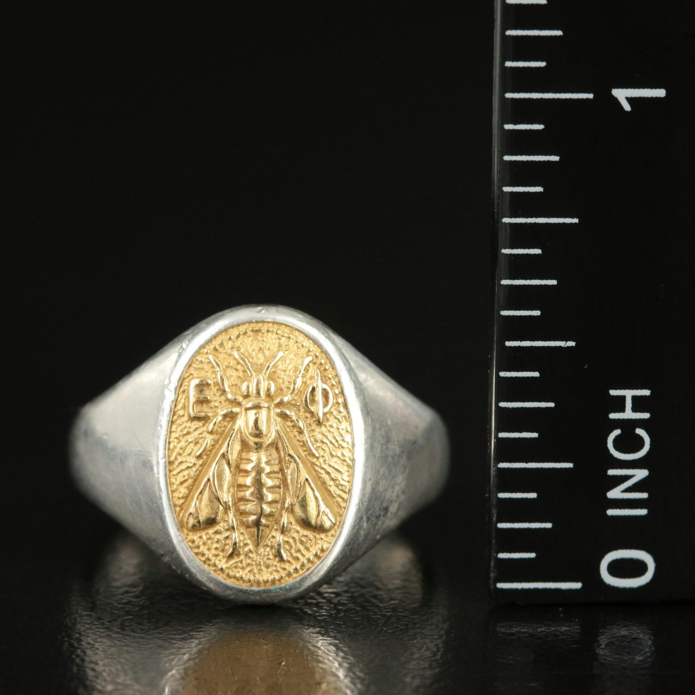 David Yurman "Petrvs" Sterling and 18K Bee Ring Everything But
