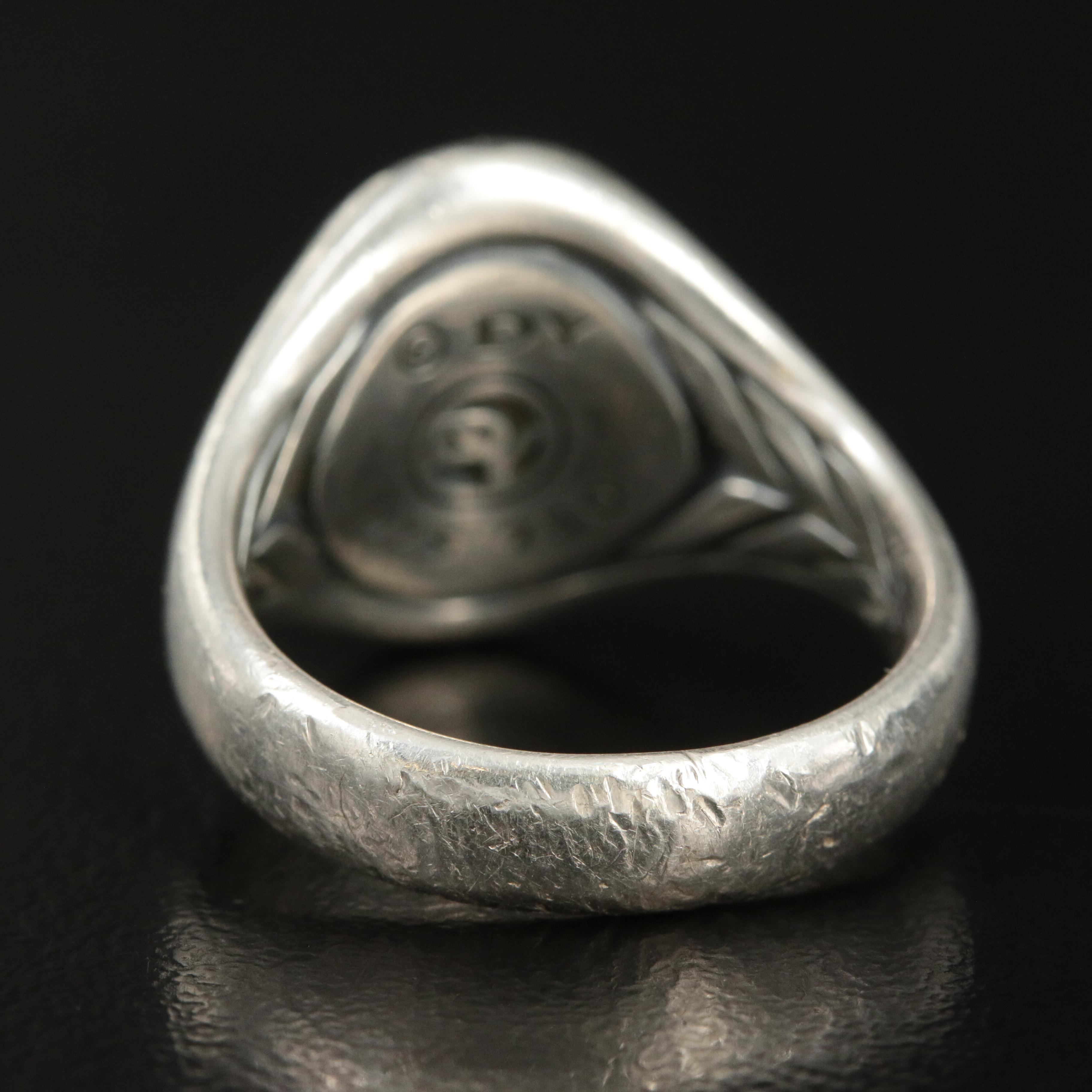 David Yurman "Petrvs" Sterling and 18K Bee Signet Ring