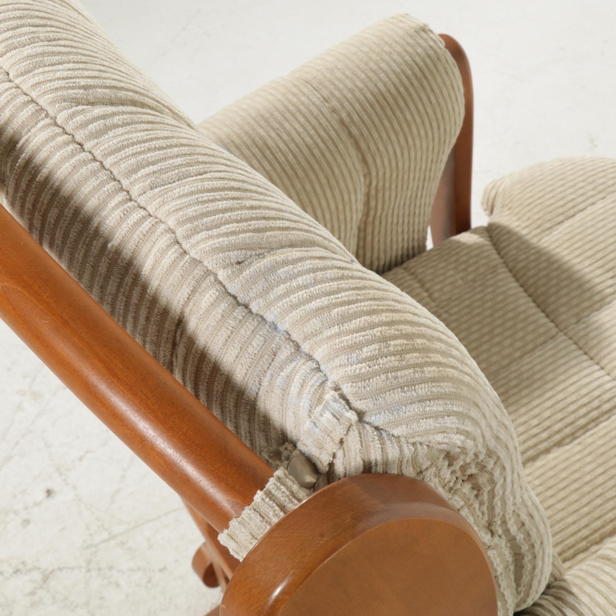 Dutalier Maple Glider-Rocker and Ottoman with Cushions