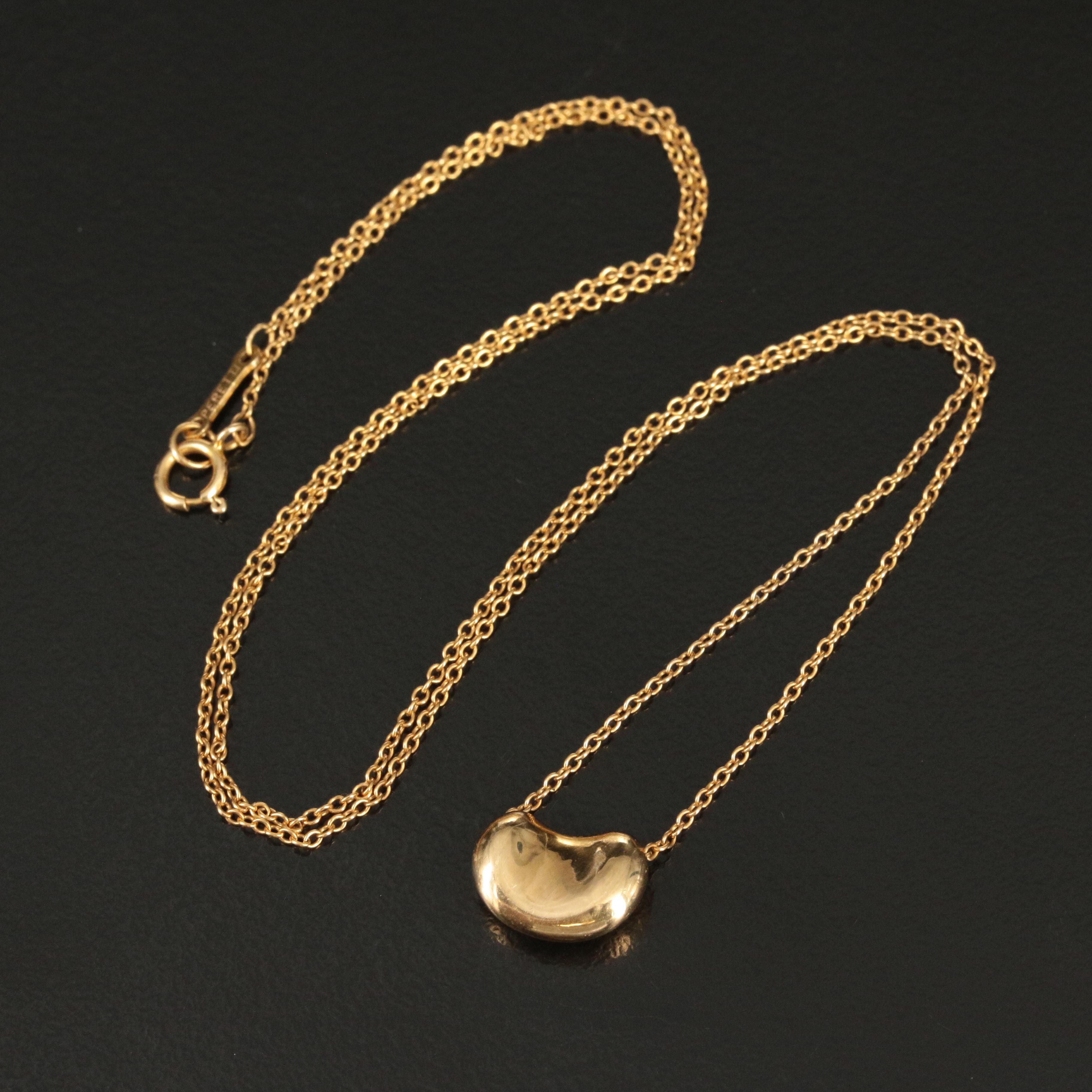 Elsa Peretti for Tiffany & Co. 18K Bean Necklace