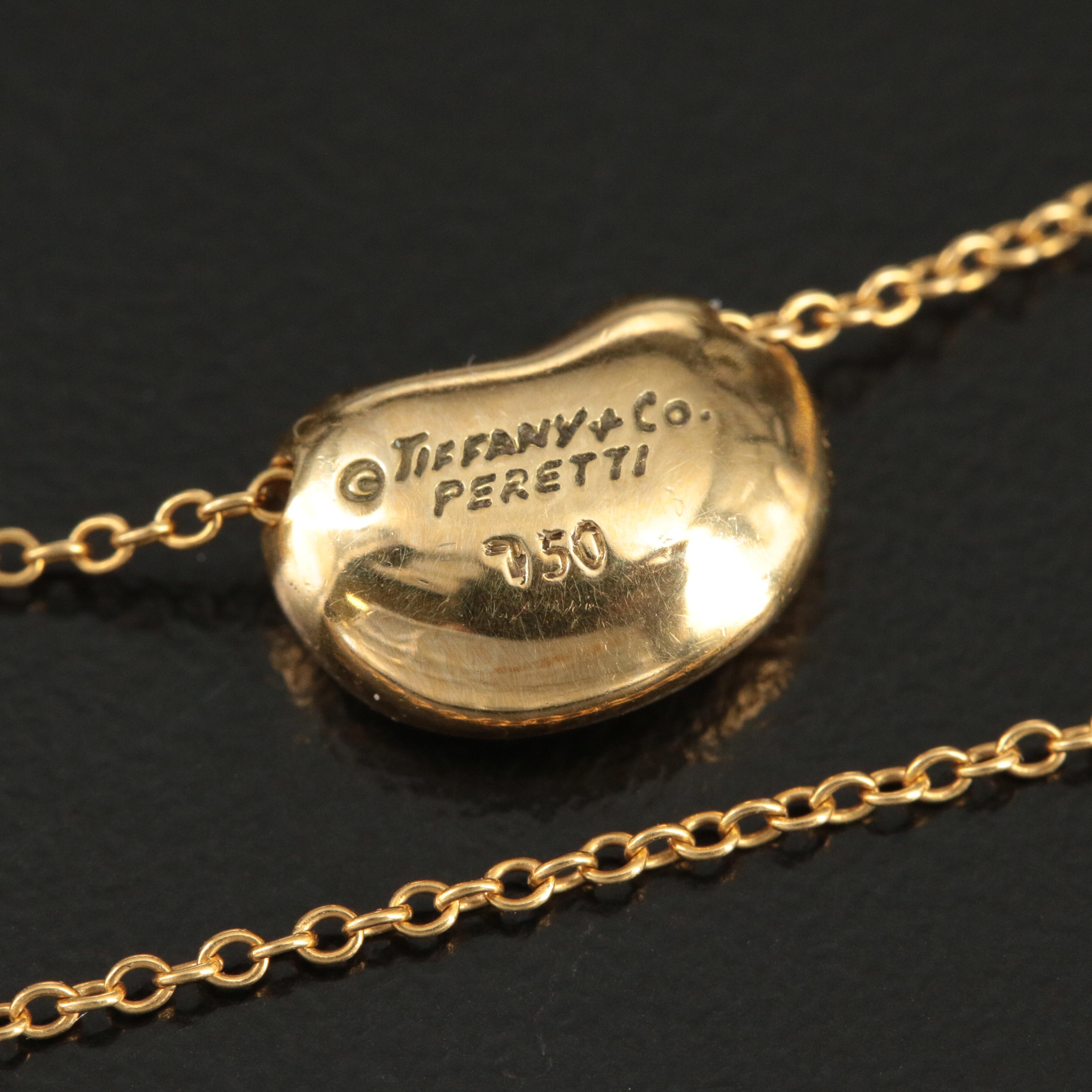 Elsa Peretti for Tiffany & Co. 18K Bean Necklace