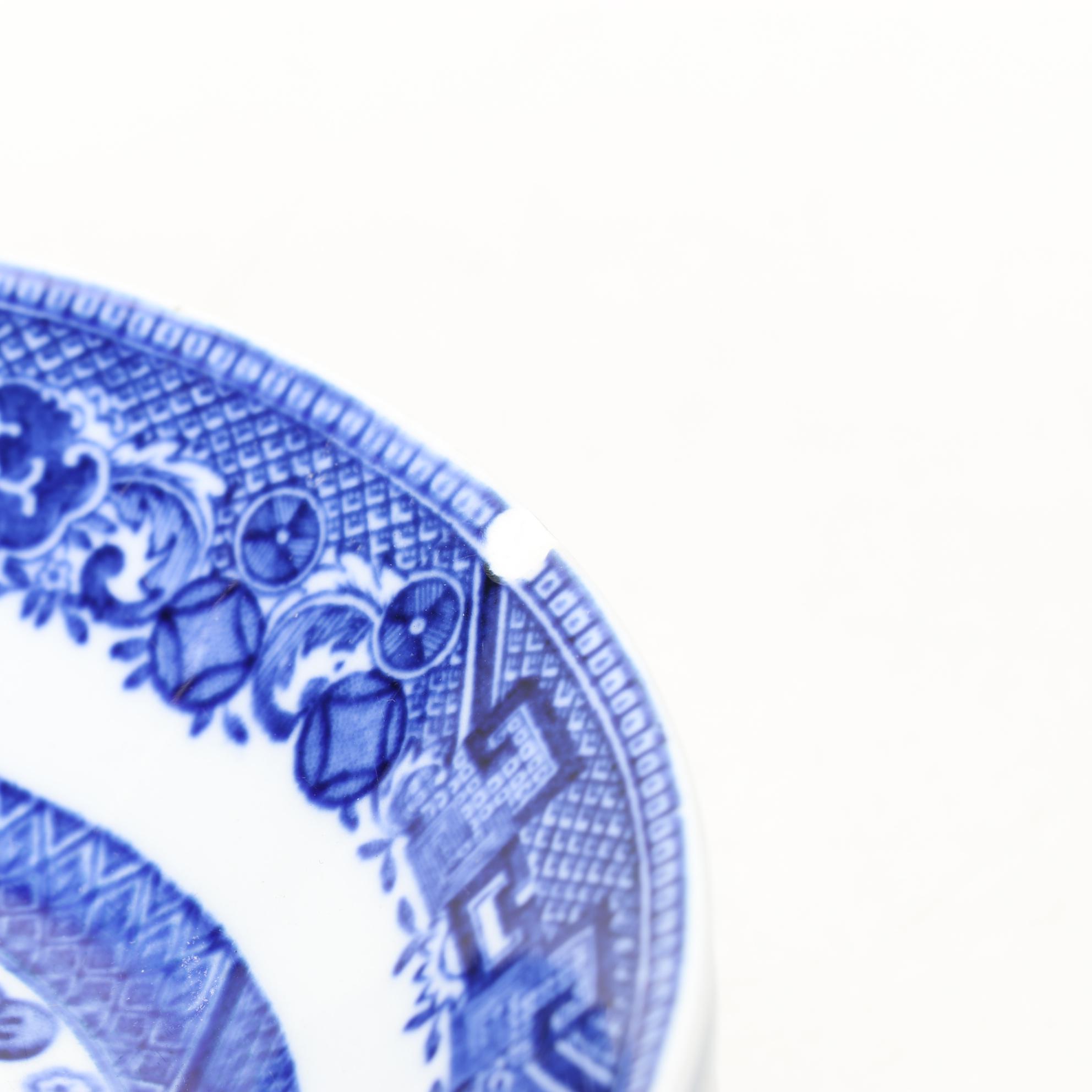 Buffalo China "Blue Willow" Dinnerware Service for Six