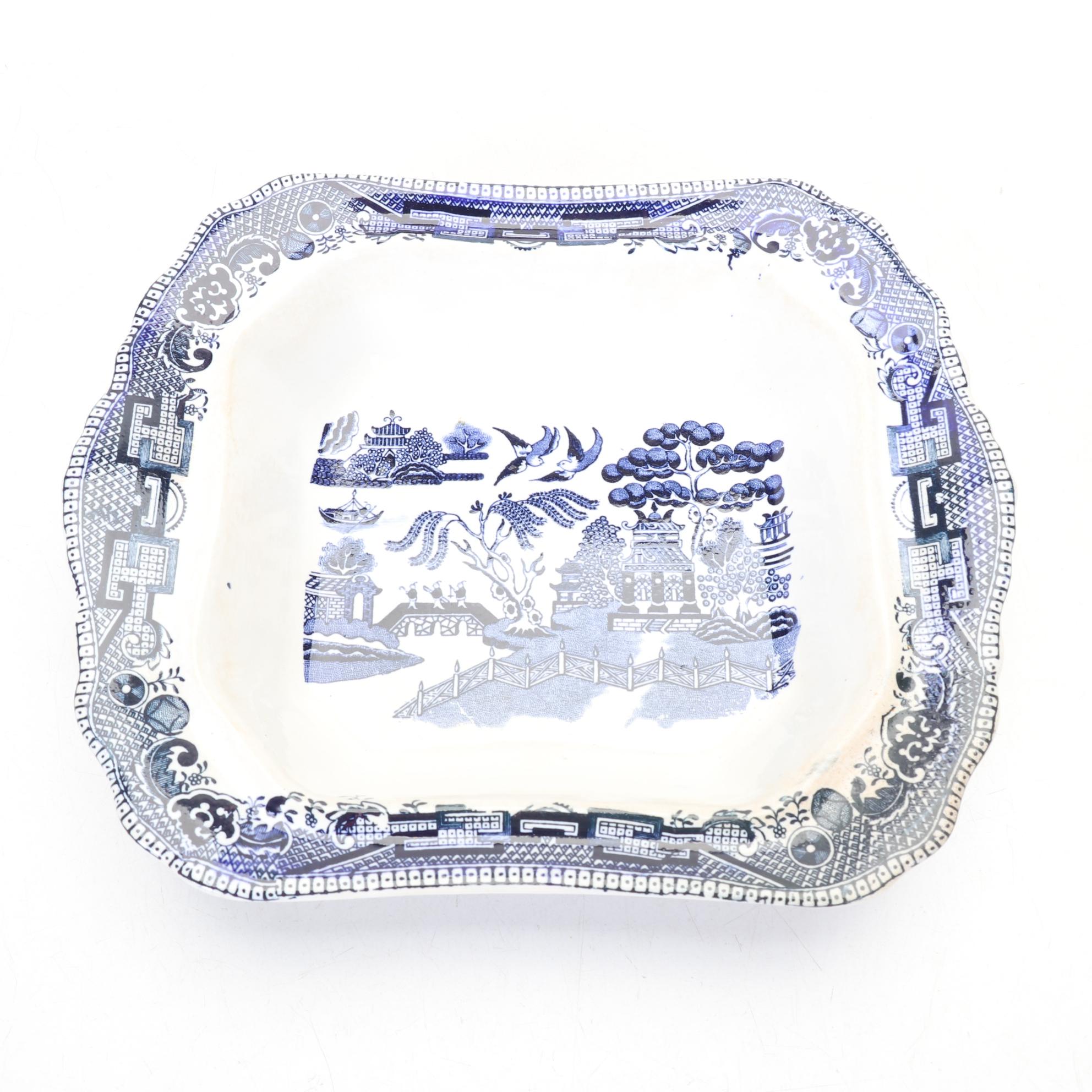 Buffalo China "Blue Willow" Dinnerware Service for Six