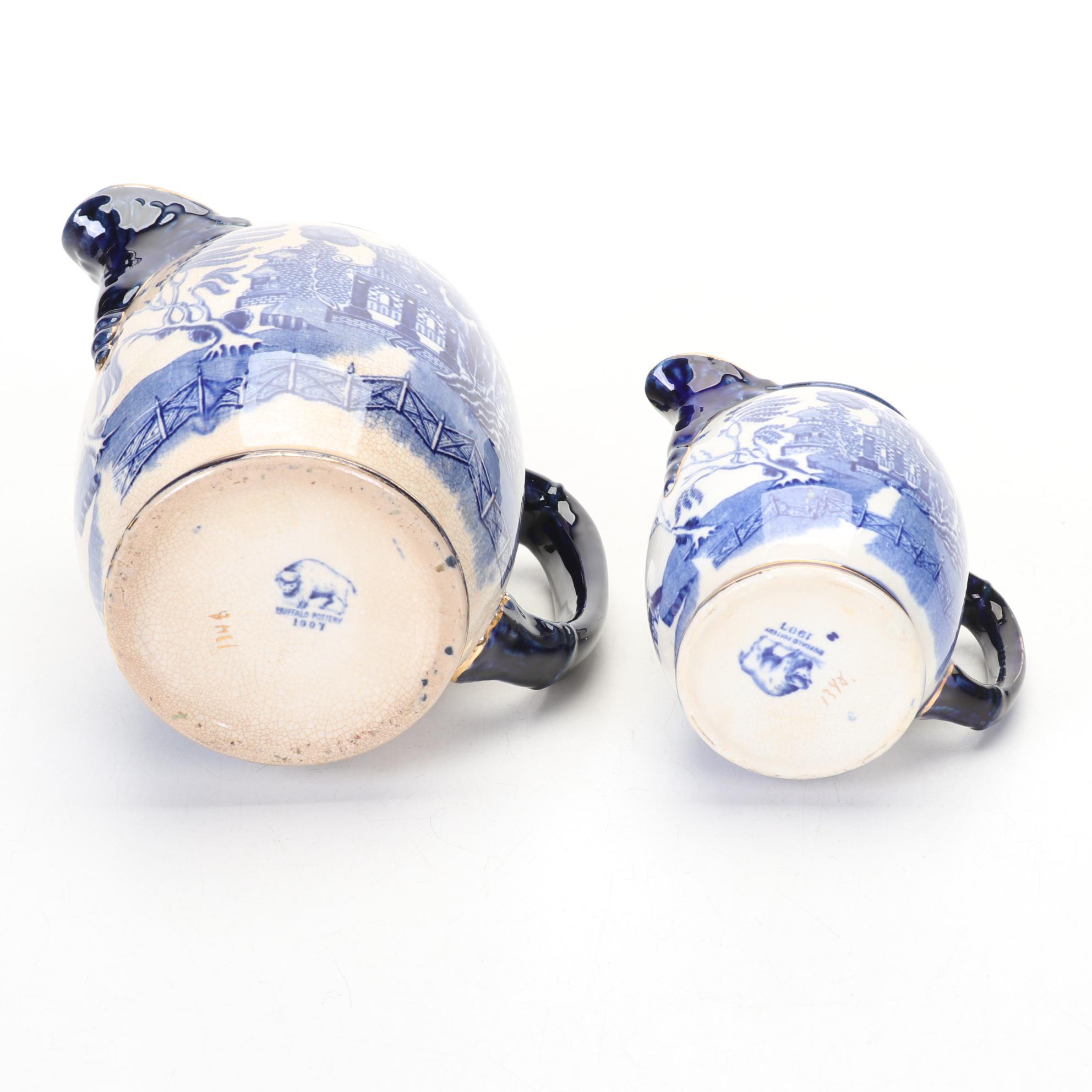 Buffalo China "Blue Willow" Dinnerware Service for Six