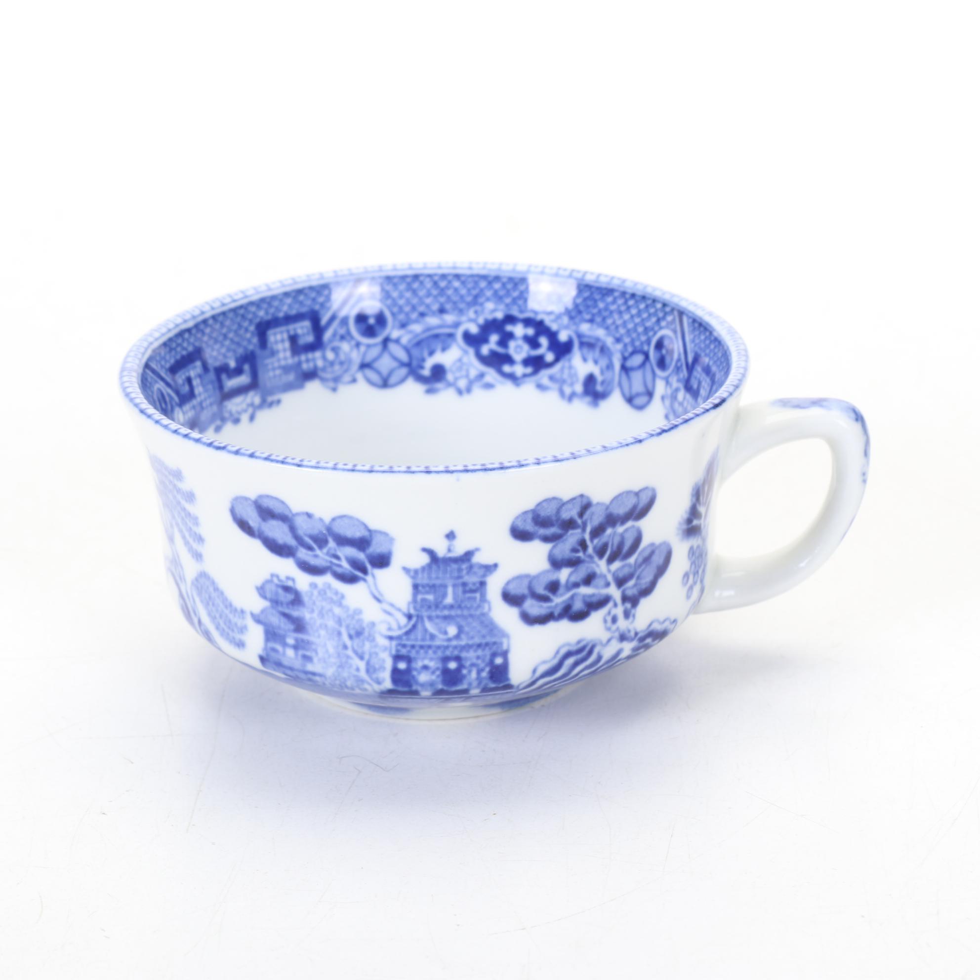 Buffalo China "Blue Willow" Dinnerware Service for Six