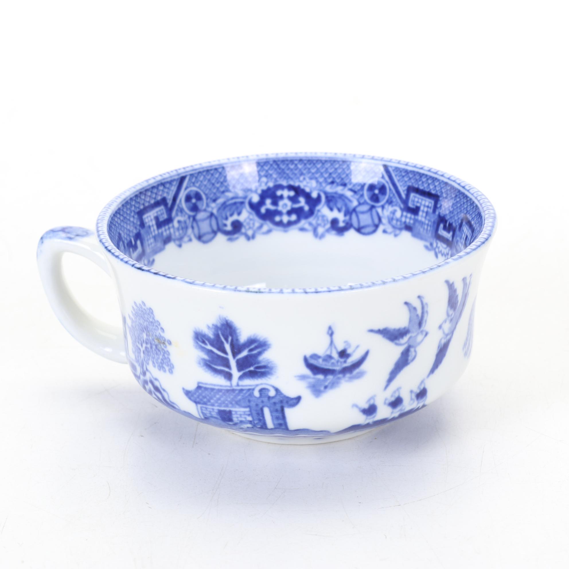 Buffalo China "Blue Willow" Dinnerware Service for Six