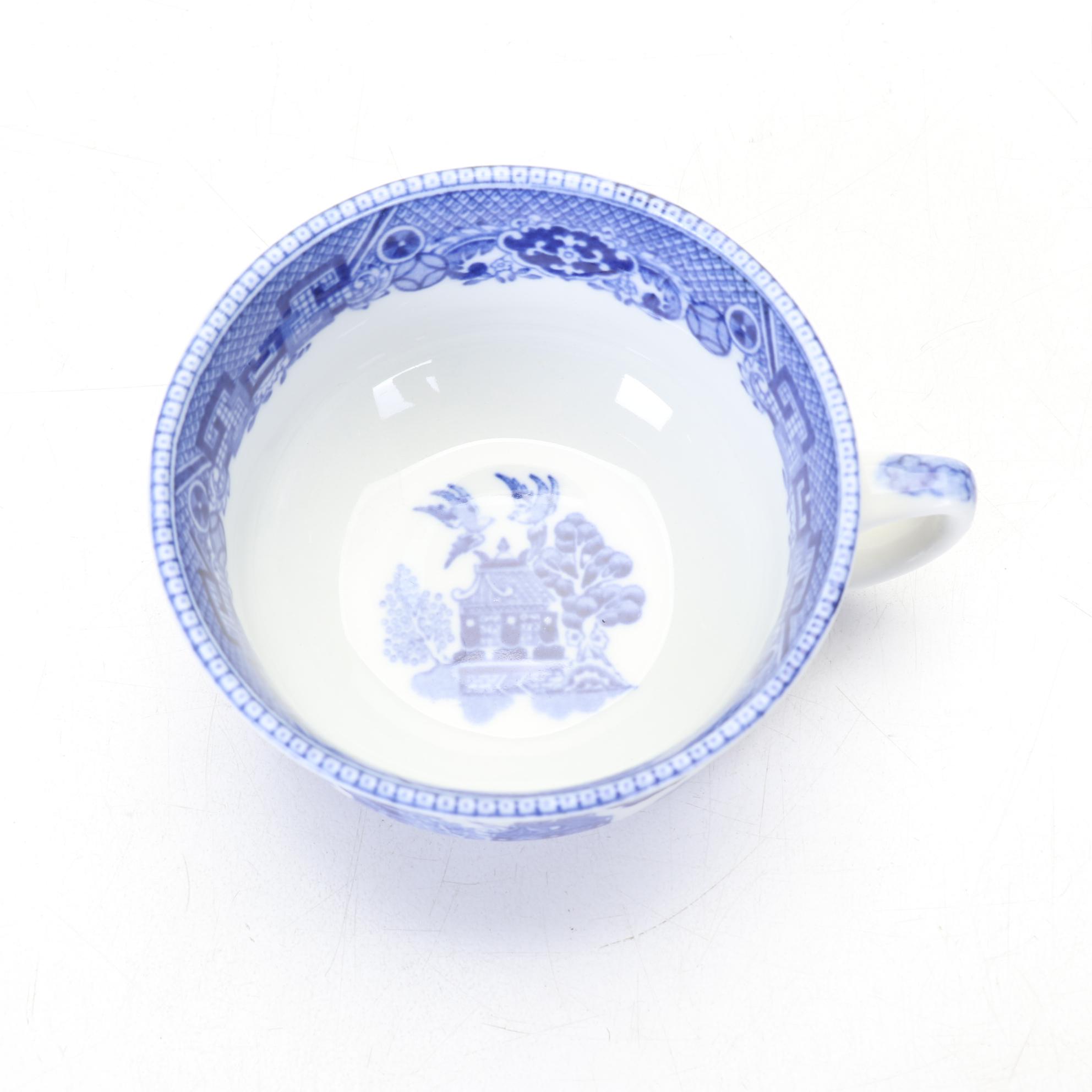 Buffalo China "Blue Willow" Dinnerware Service for Six