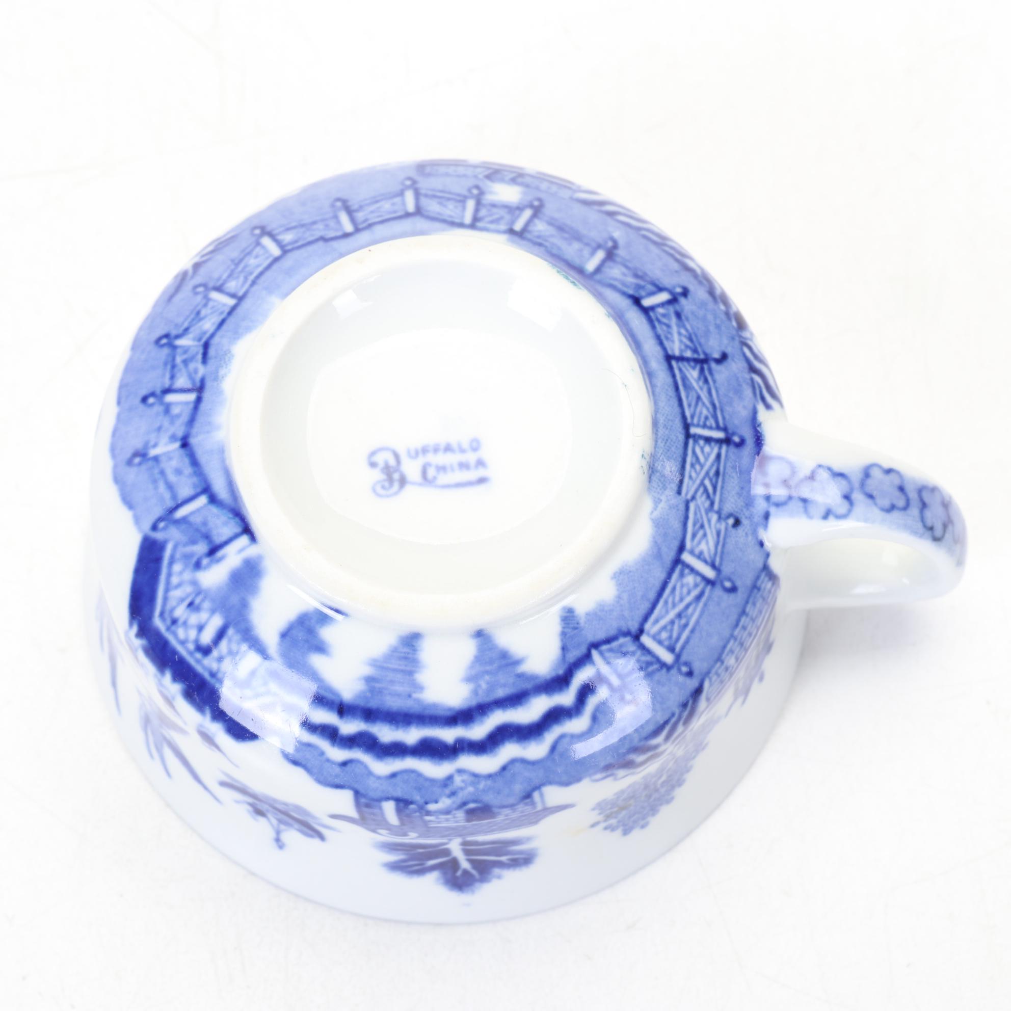 Buffalo China "Blue Willow" Dinnerware Service for Six