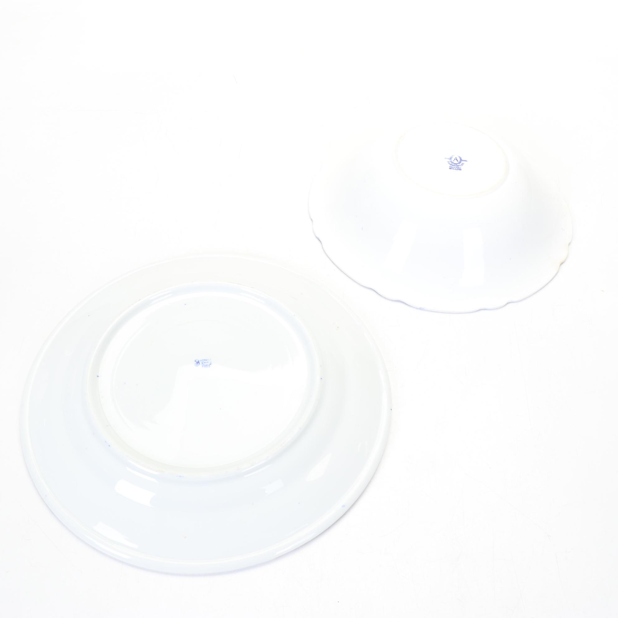 Buffalo China "Blue Willow" Dinnerware Service for Six