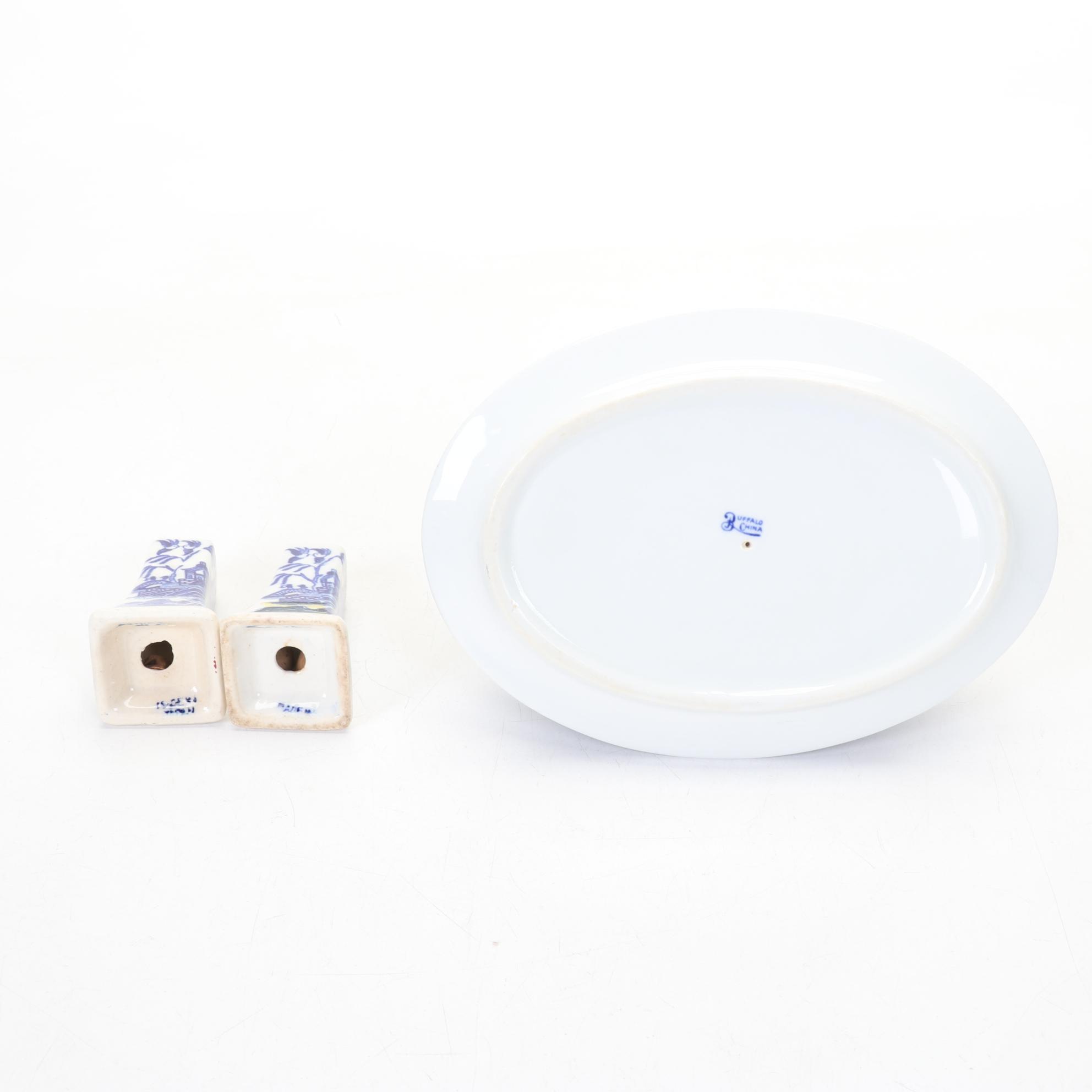 Buffalo China "Blue Willow" Dinnerware Service for Six