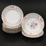 Meissen Rococo Style Reticulated Porcelain Plates