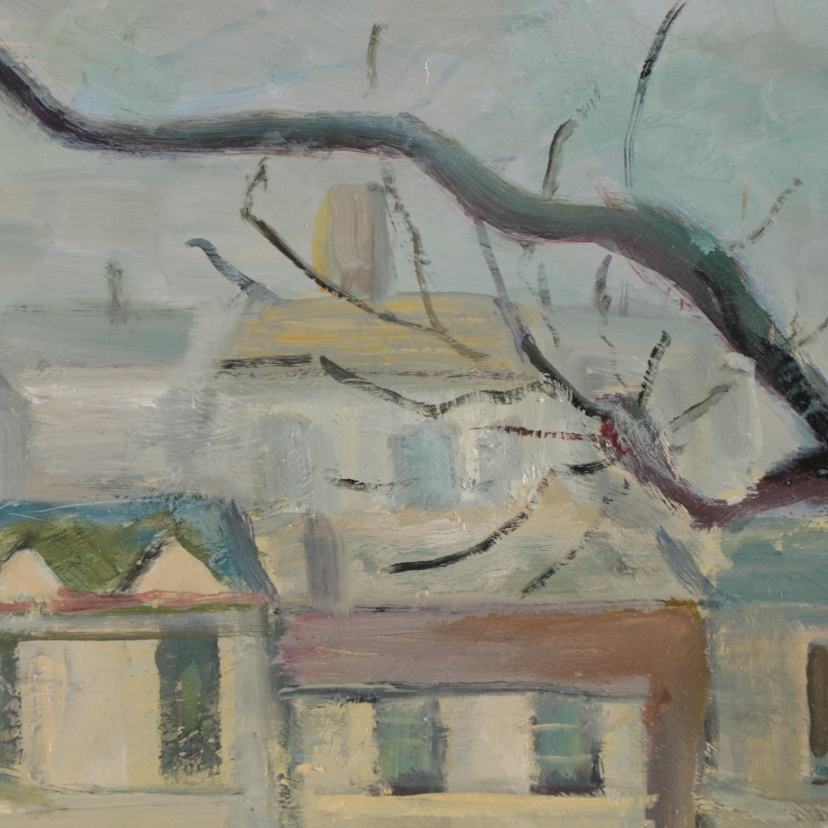 John Bryant Oil Painting "Morning Market," 2000