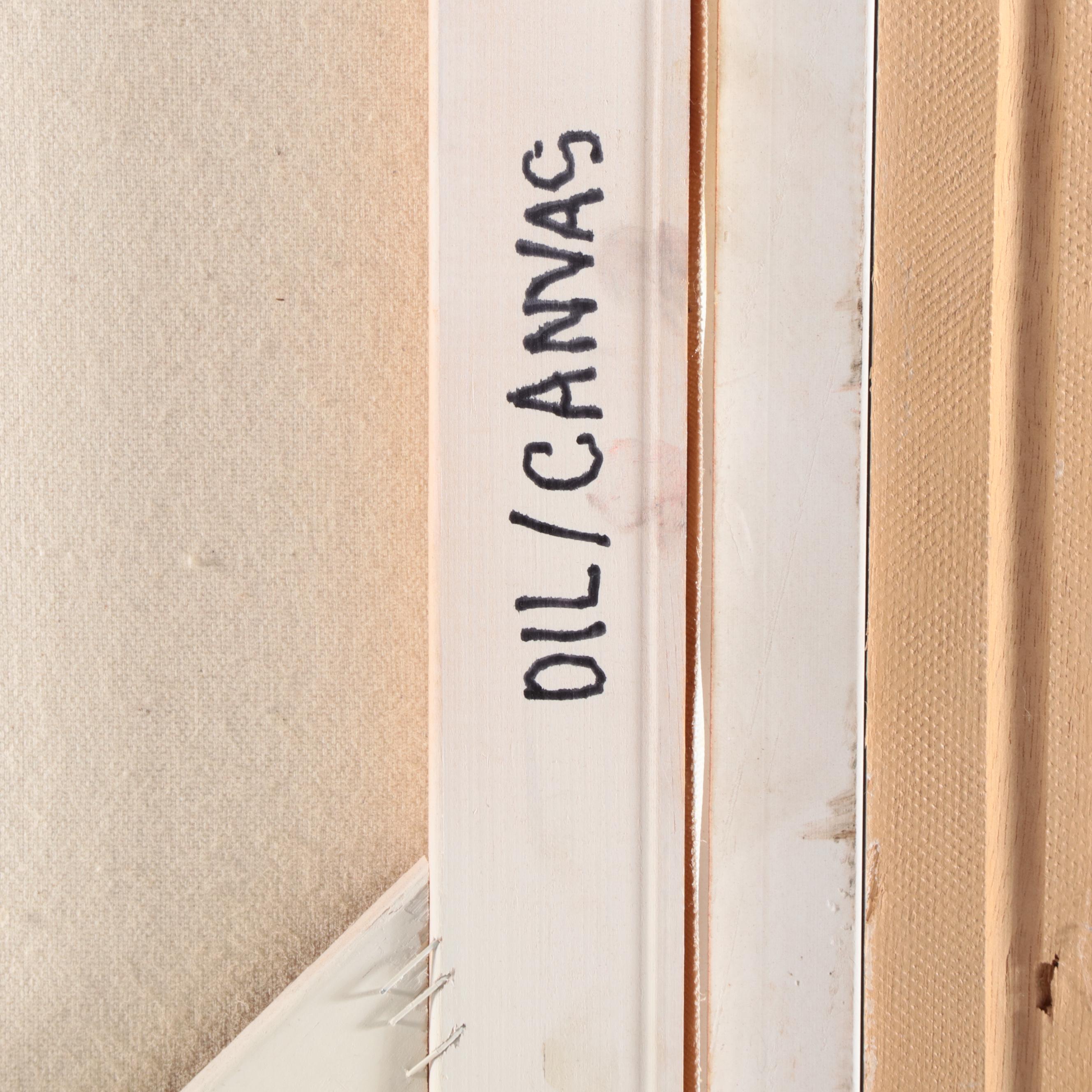 John Bryant Oil Painting "Morning Market," 2000