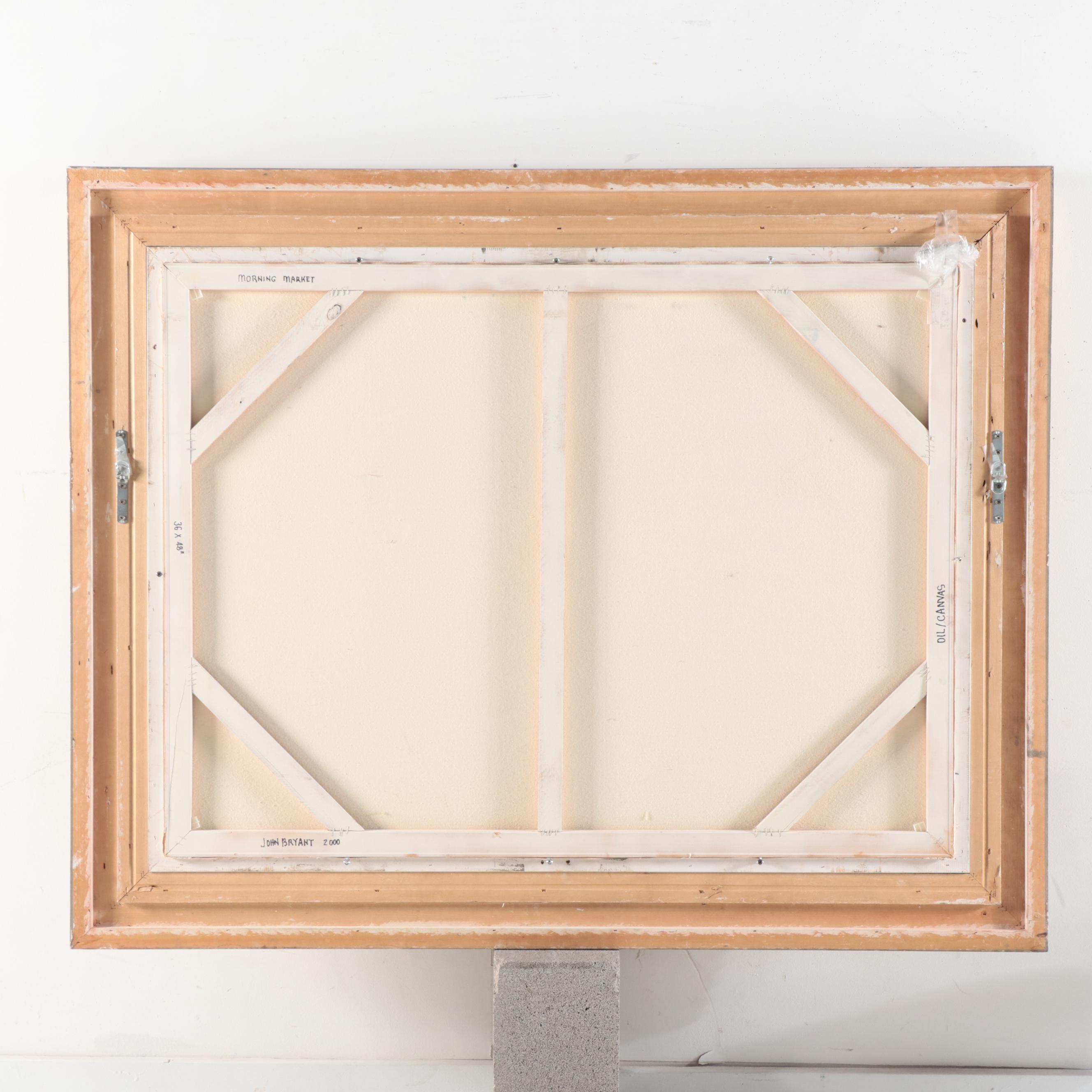 John Bryant Oil Painting "Morning Market," 2000