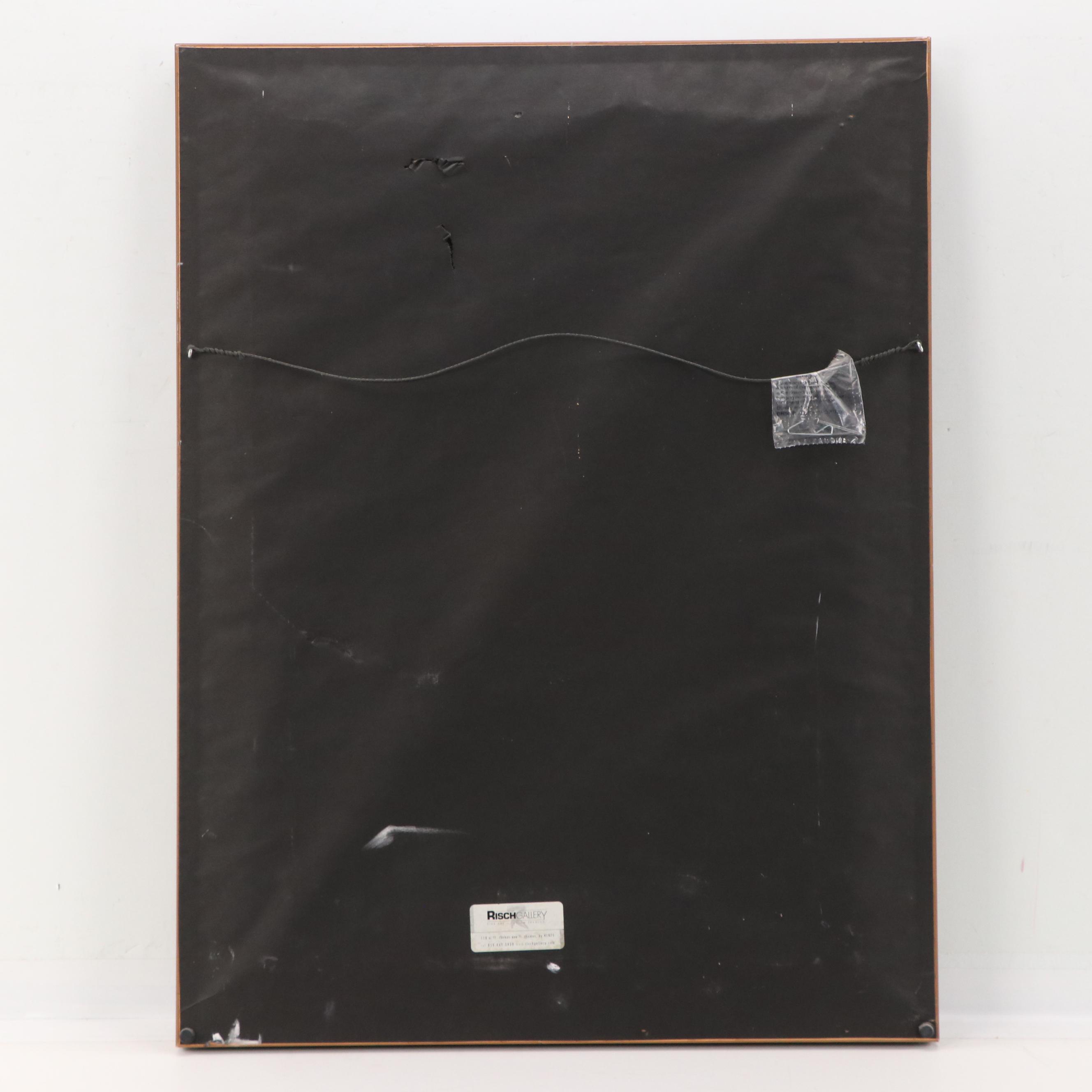 Coastal Landscape Oil Painting of Santorini