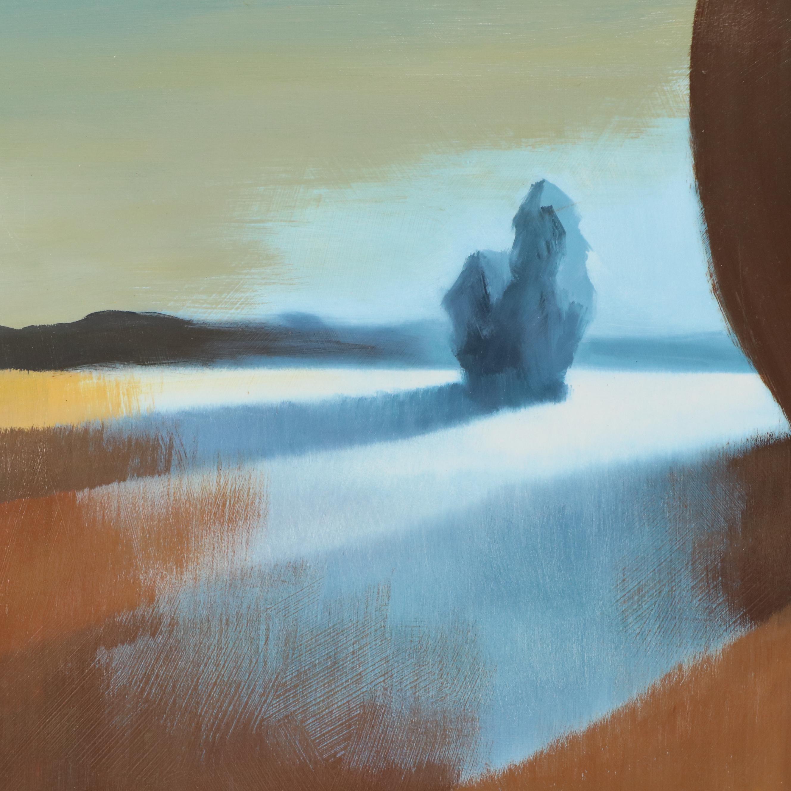 Offset Lithograph of Barren Landscape