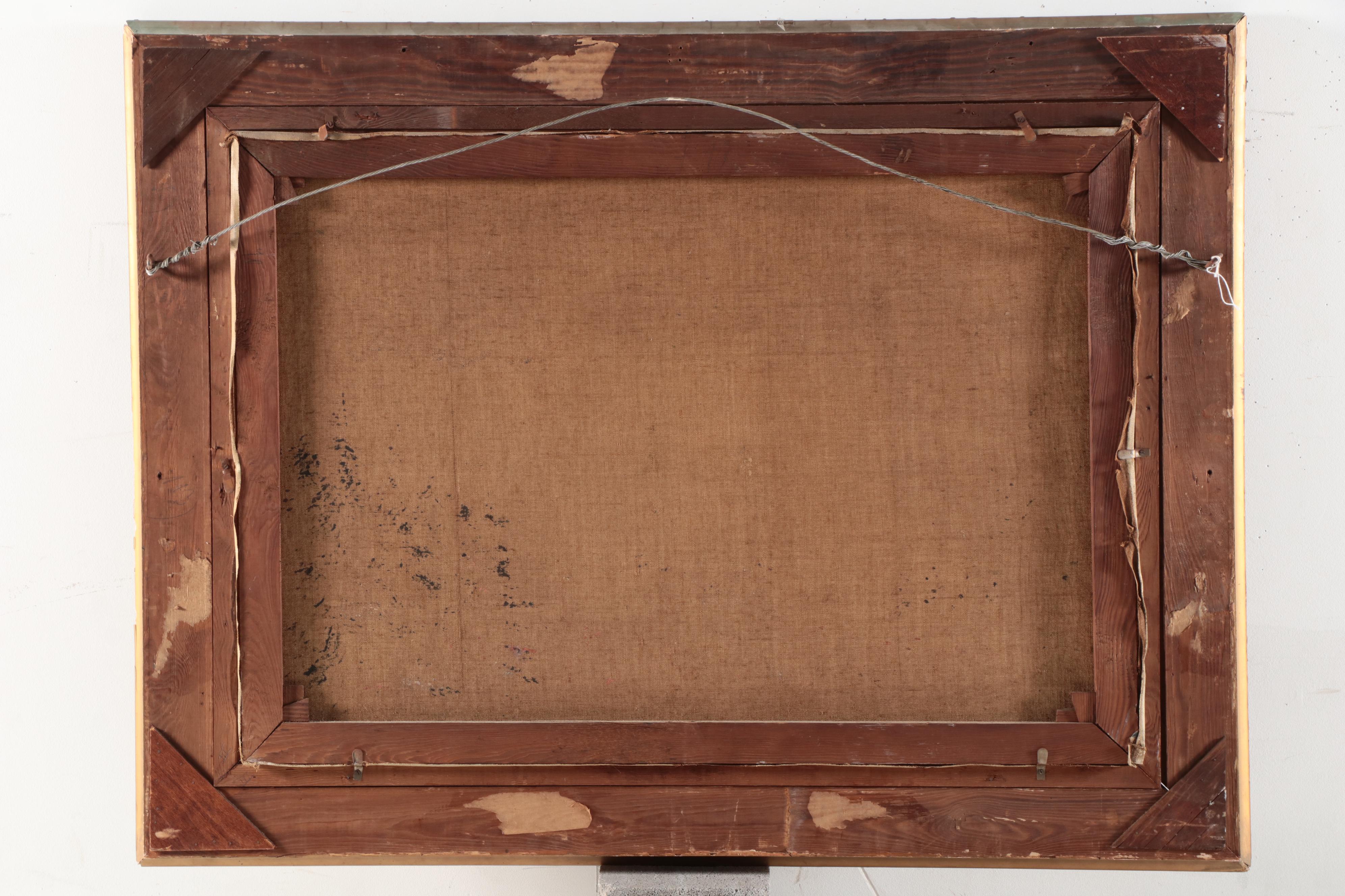 A. Klühspies Amsterdam Flower Market Oil Painting, Early 20th Century