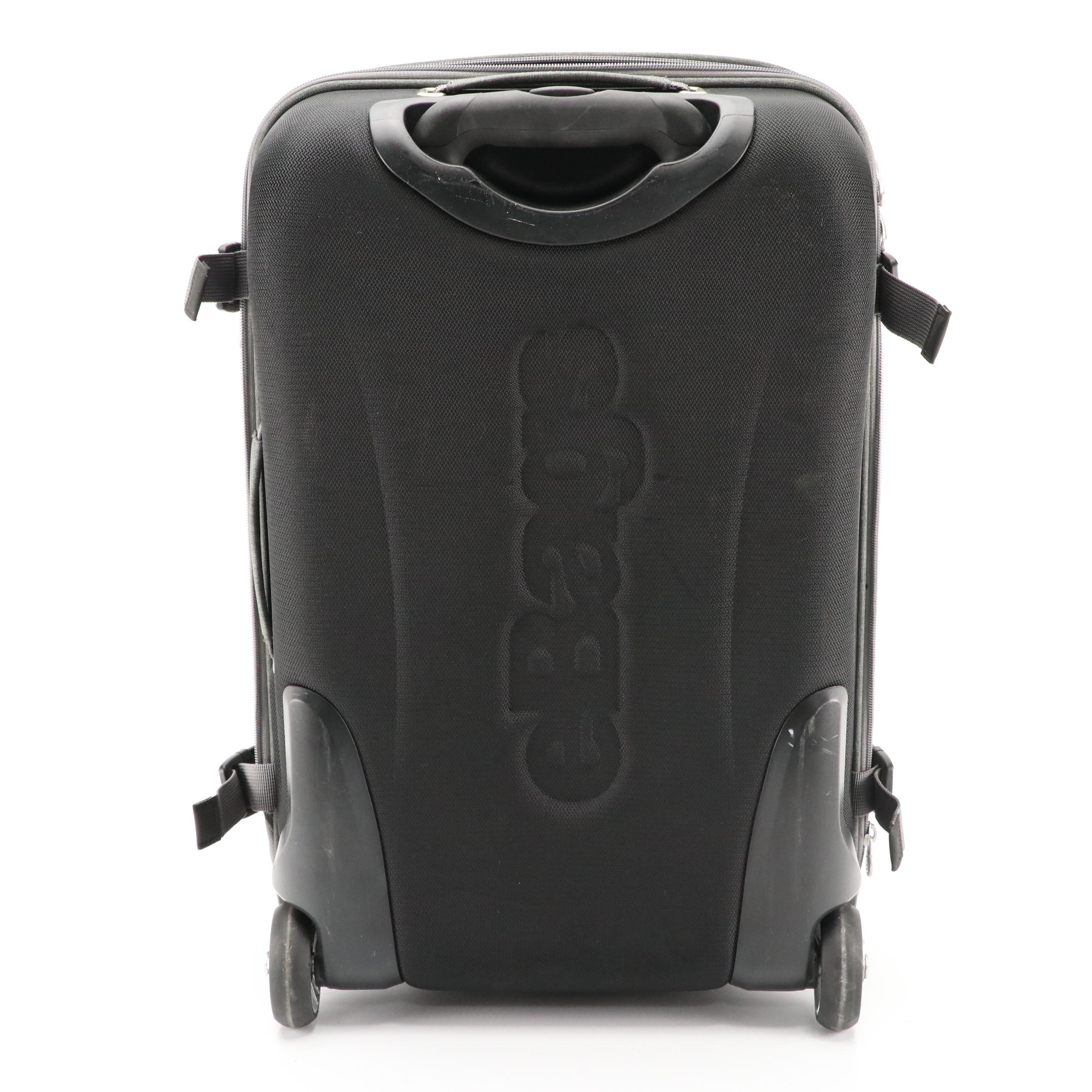 eBags Mother Lode Carry-On Rolling Duffel in Heathered Graphite Polyester & Mesh