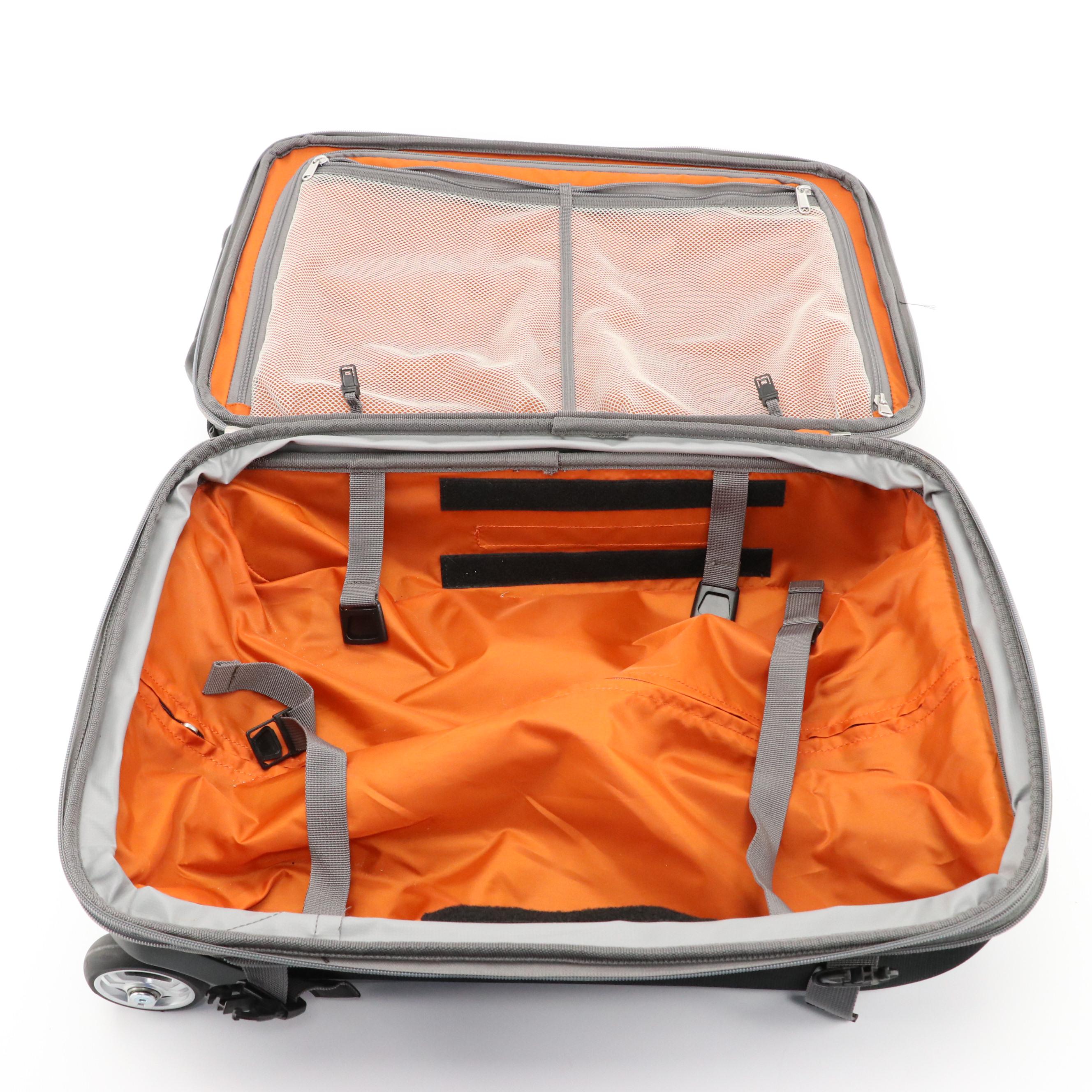 eBags Mother Lode Carry-On Rolling Duffel in Heathered Graphite Polyester & Mesh