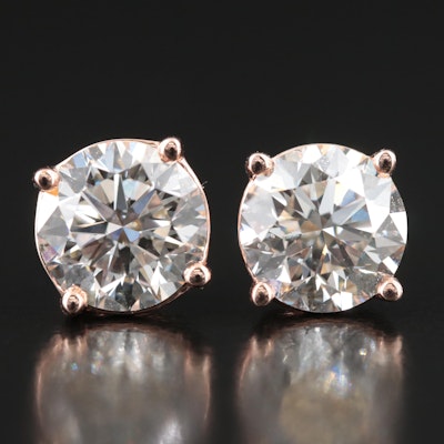 14K 5.02 CTW Lab Grown Diamond Stud Earrings with IGI Online Digital Reports