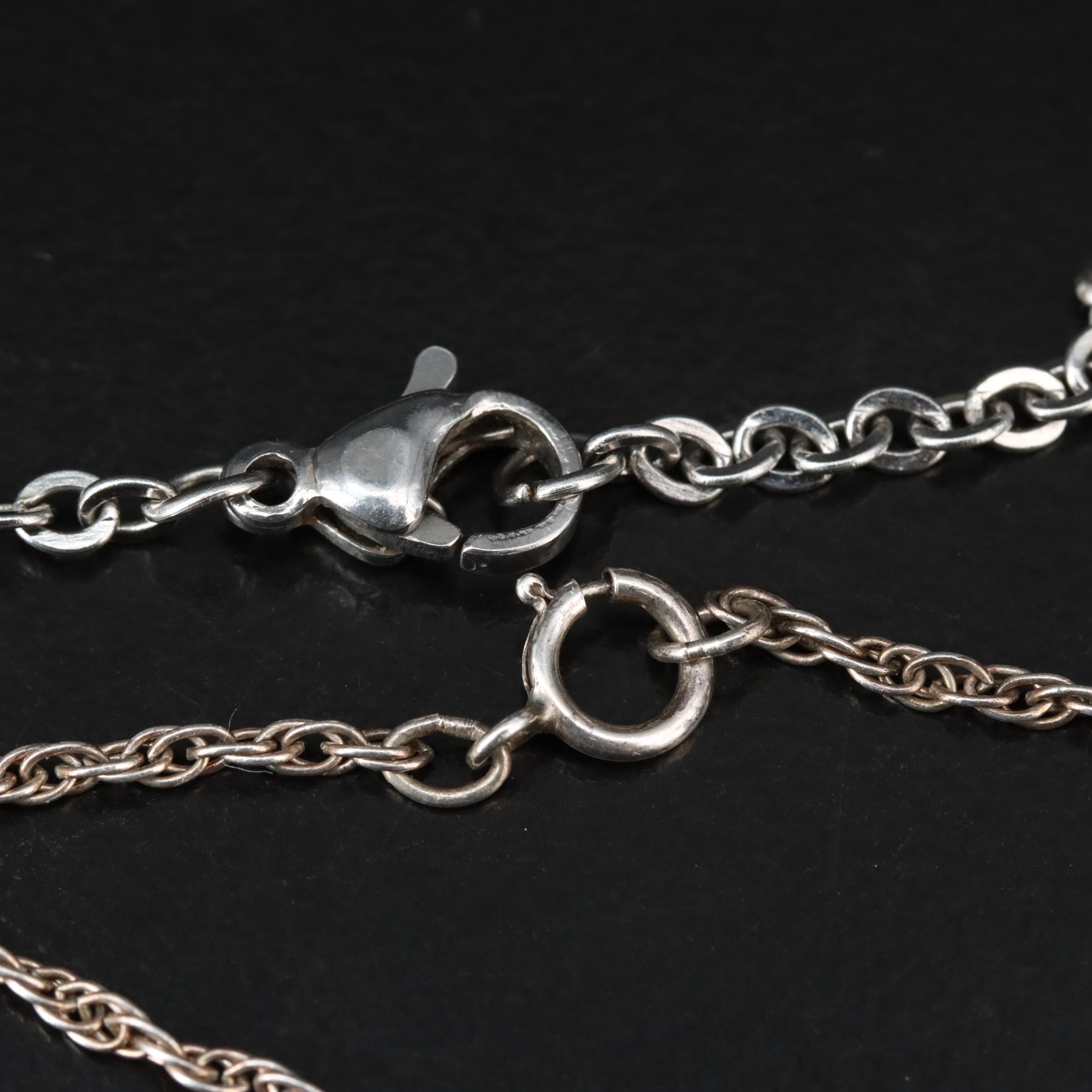 Southwestern Converter Brooch Necklaces Including Black Onyx and Mother-Of-Pearl