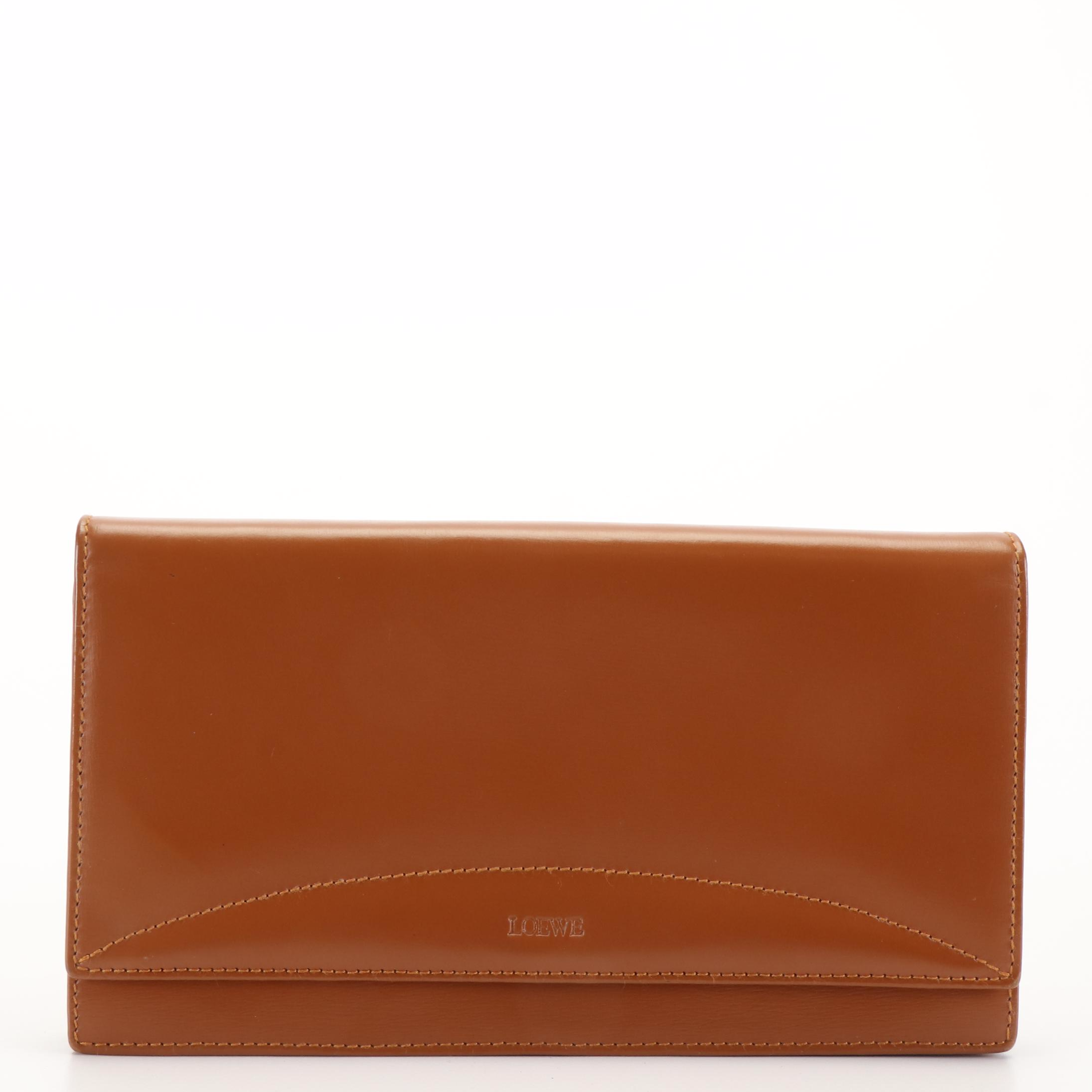 Loewe Convertible Brown Leather Wallet on a Strap