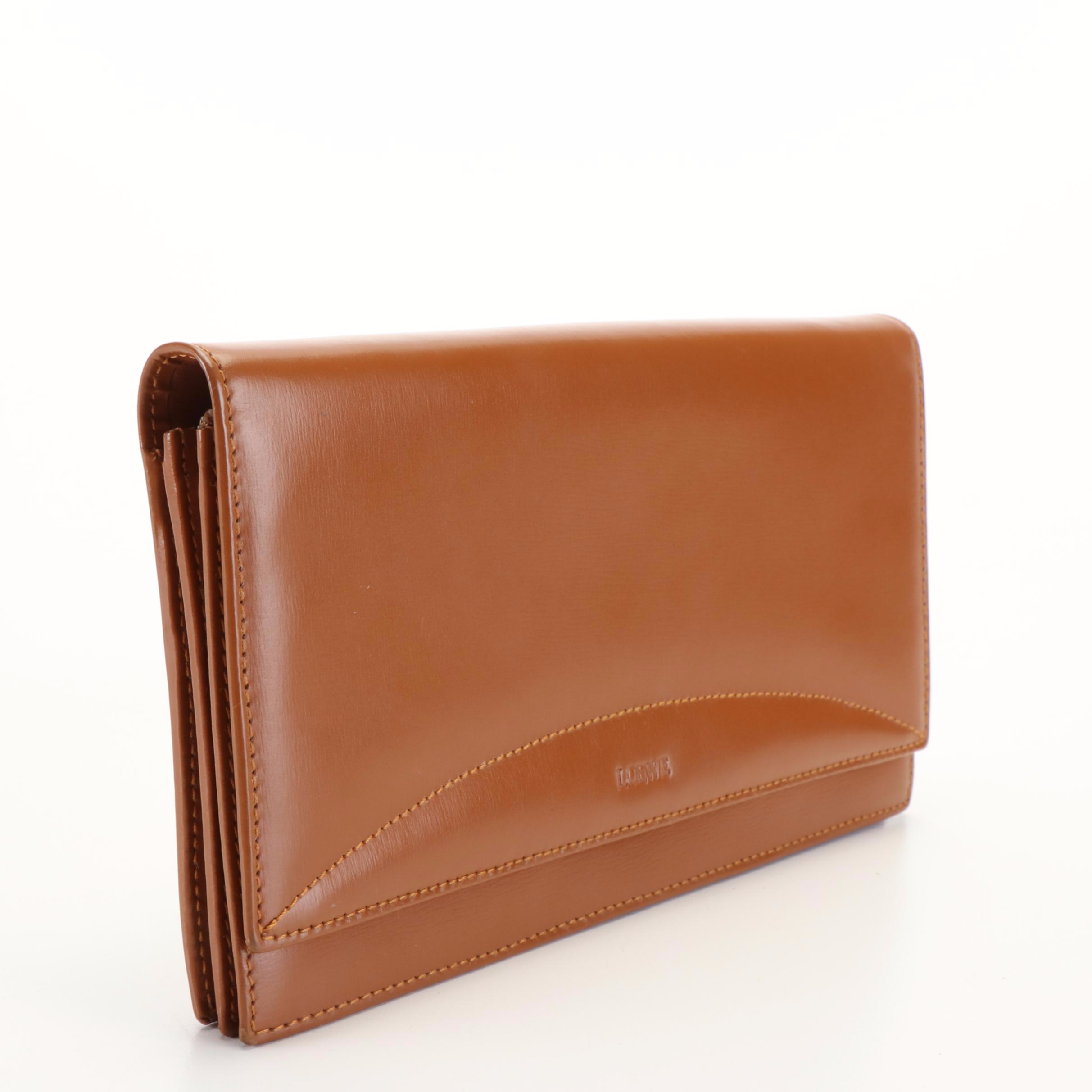 Loewe Convertible Brown Leather Wallet on a Strap