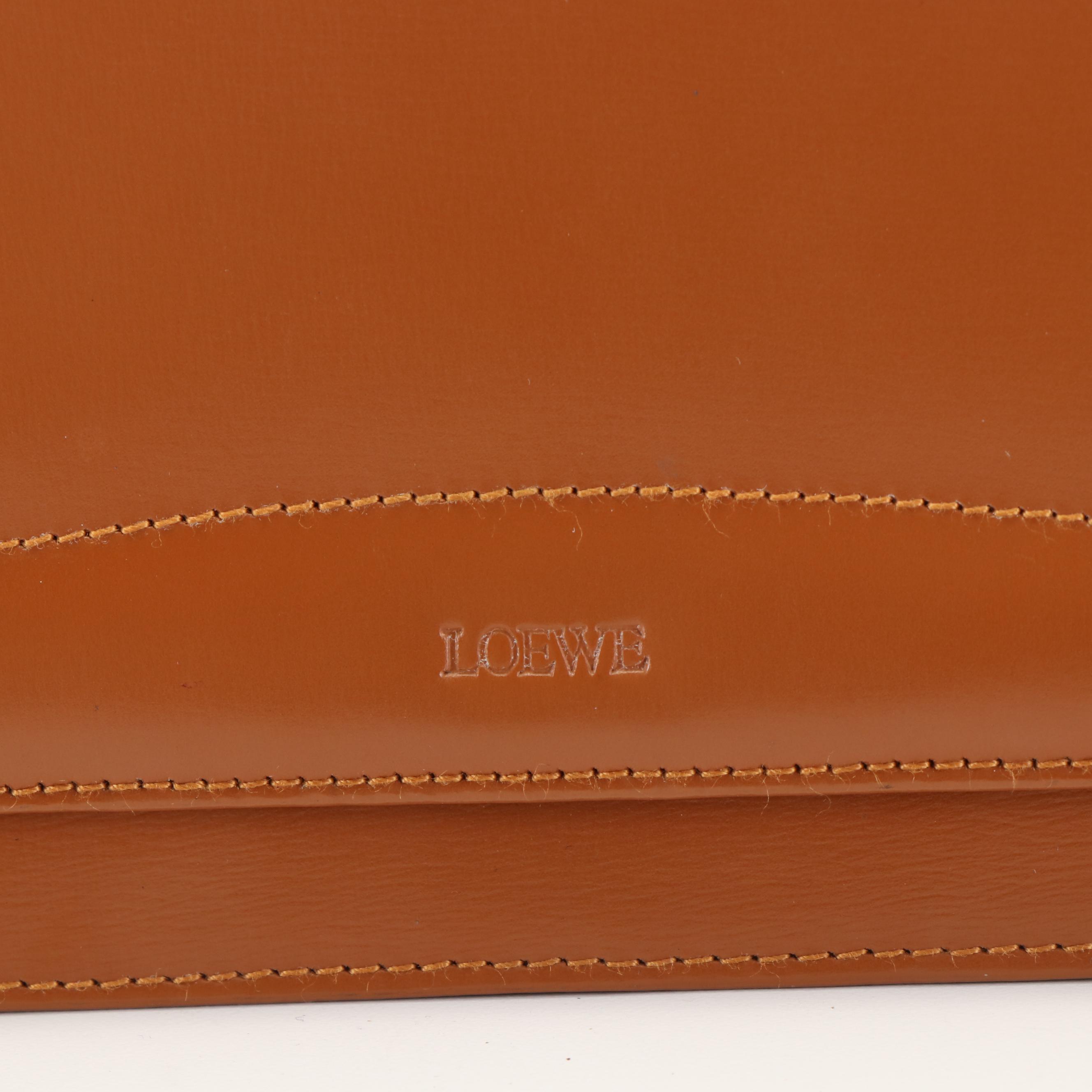 Loewe Convertible Brown Leather Wallet on a Strap