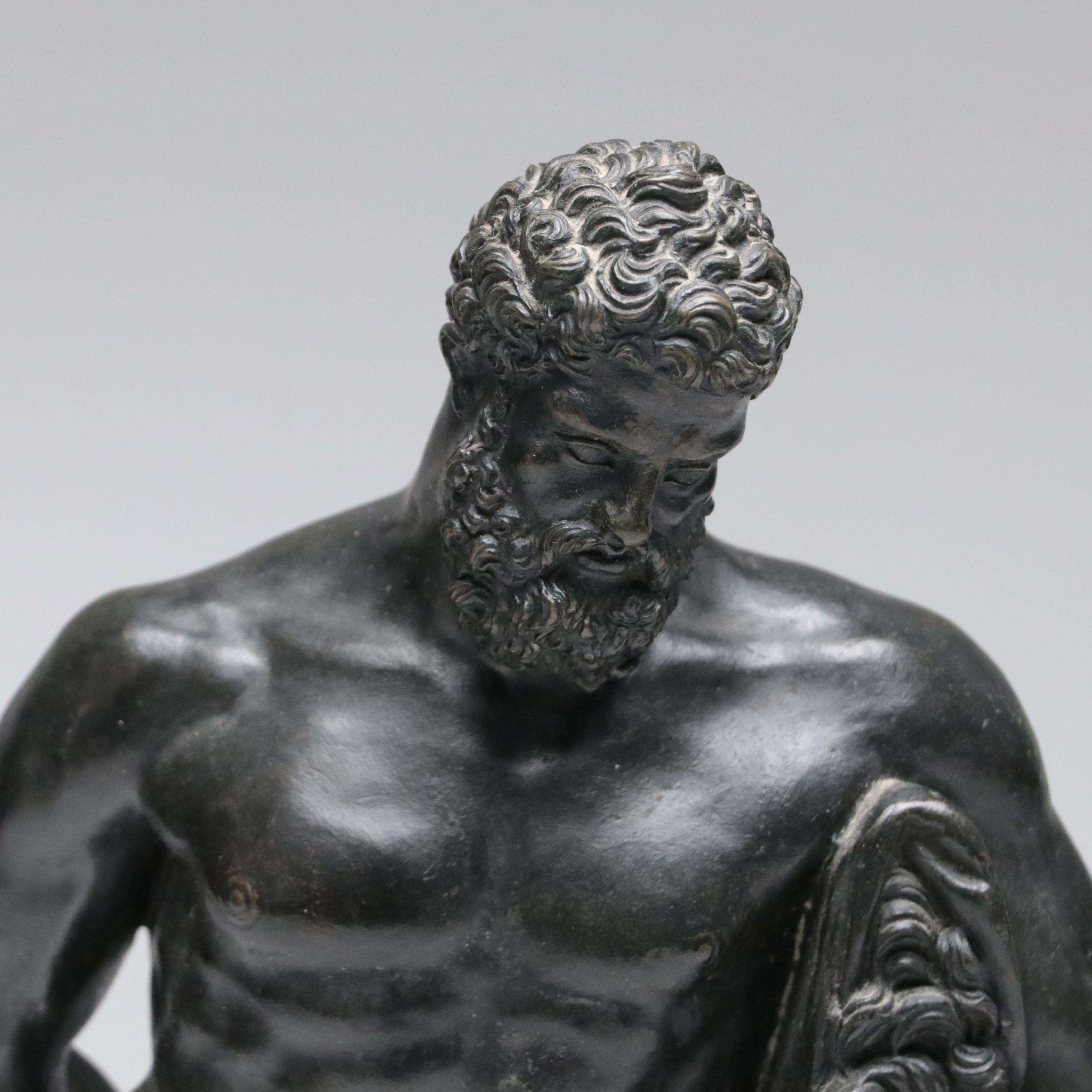 Italian Bronze Figure After The Farnese Hercules, Fonderia Sommer, Napoli