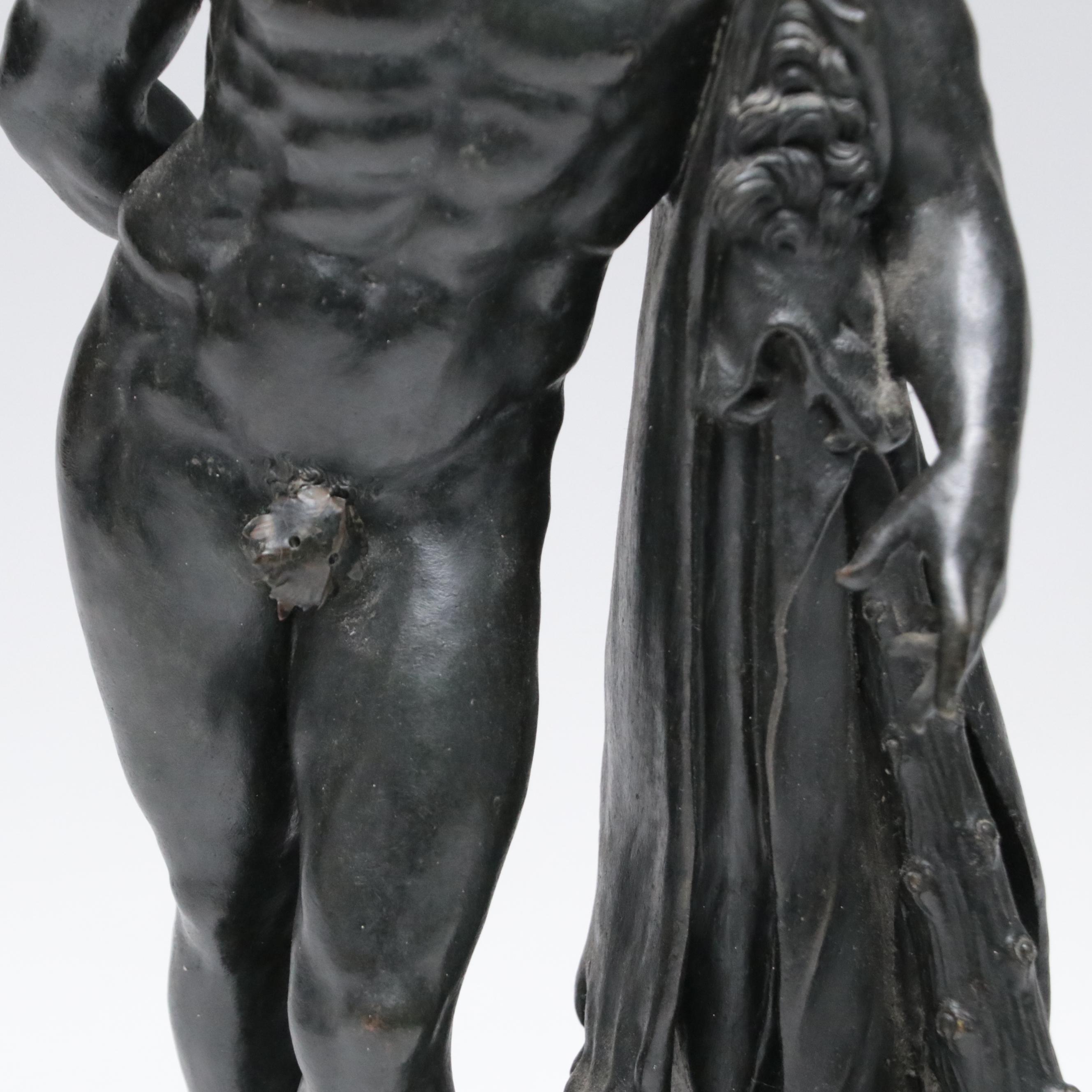 Italian Bronze Figure After The Farnese Hercules, Fonderia Sommer, Napoli