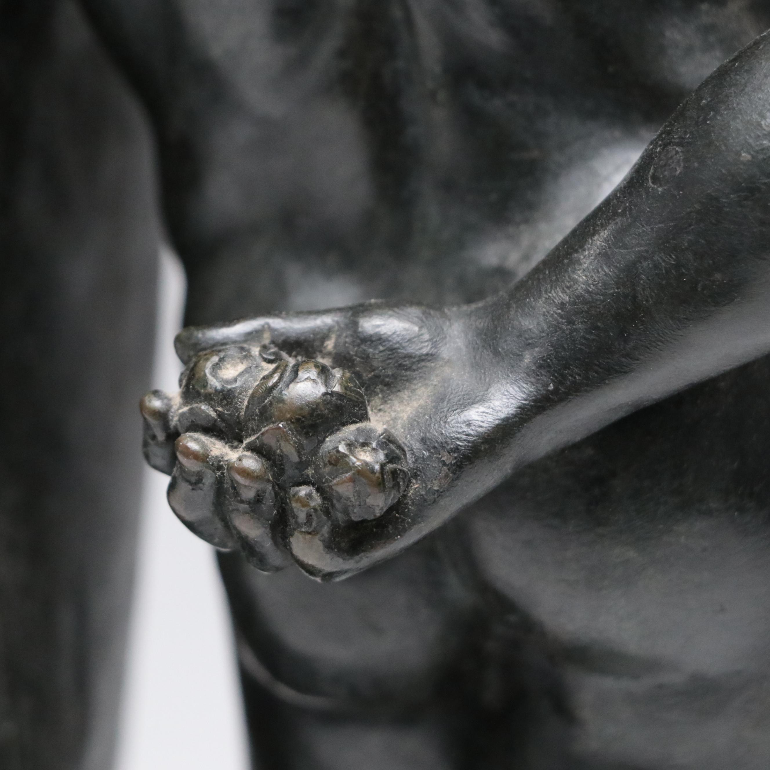 Italian Bronze Figure After The Farnese Hercules, Fonderia Sommer, Napoli