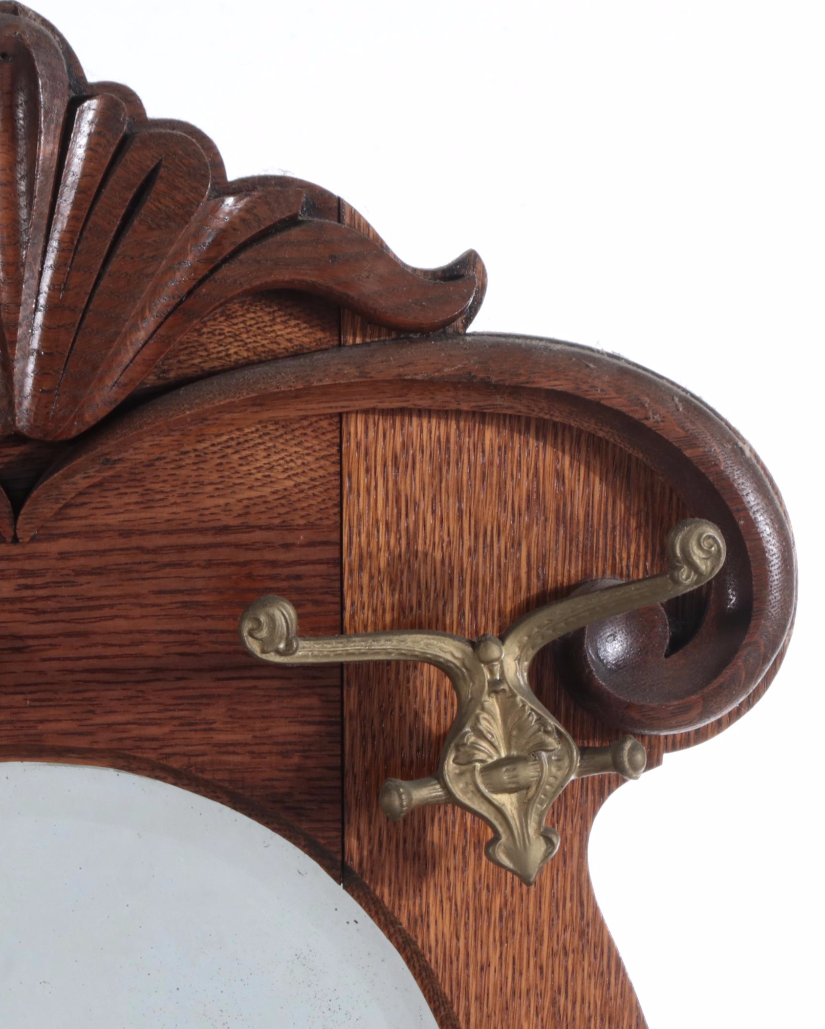 Victorian Oak Hall Tree, Early 20th Century