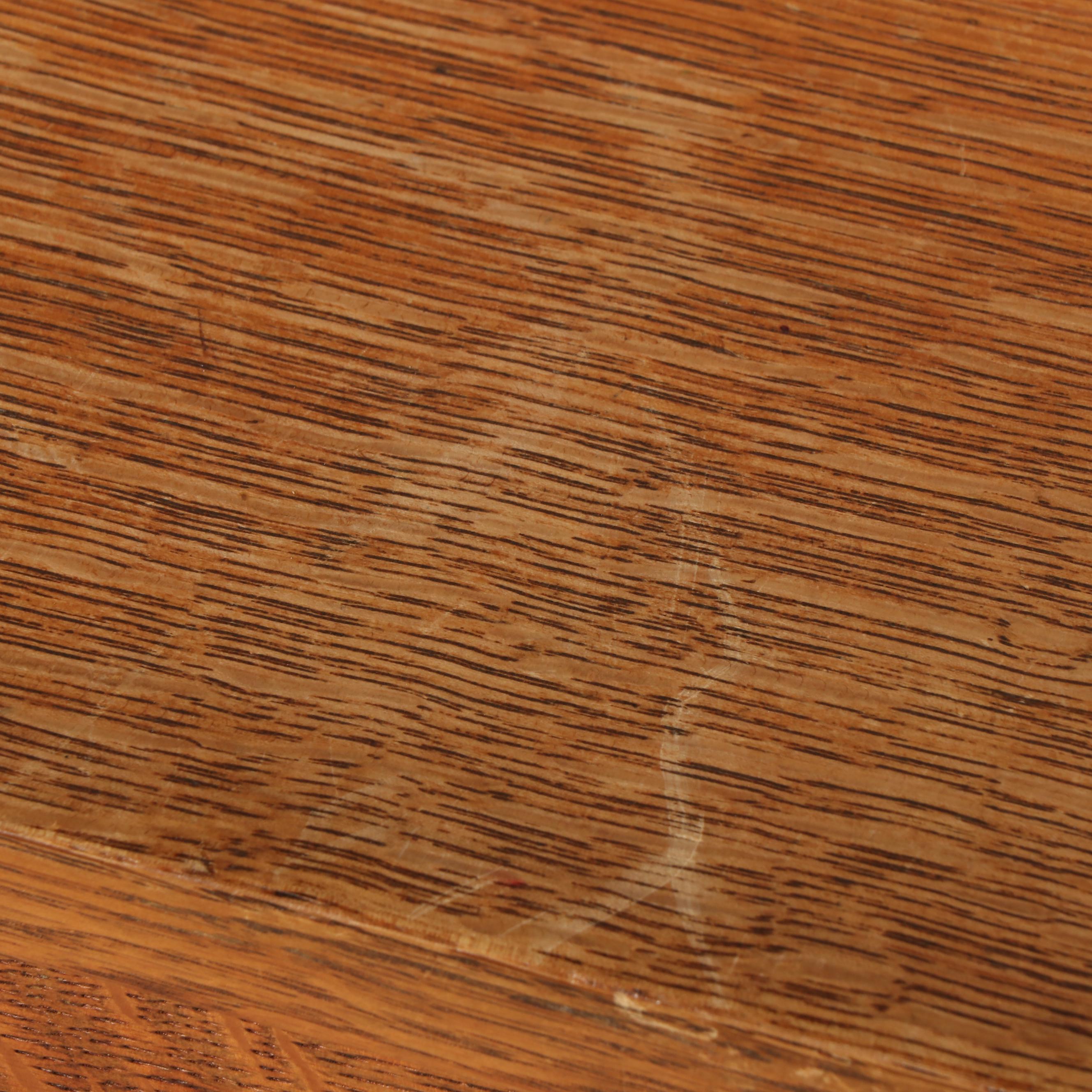 Arts and Crafts Quartersawn Oak Library Table, Early 20th Century