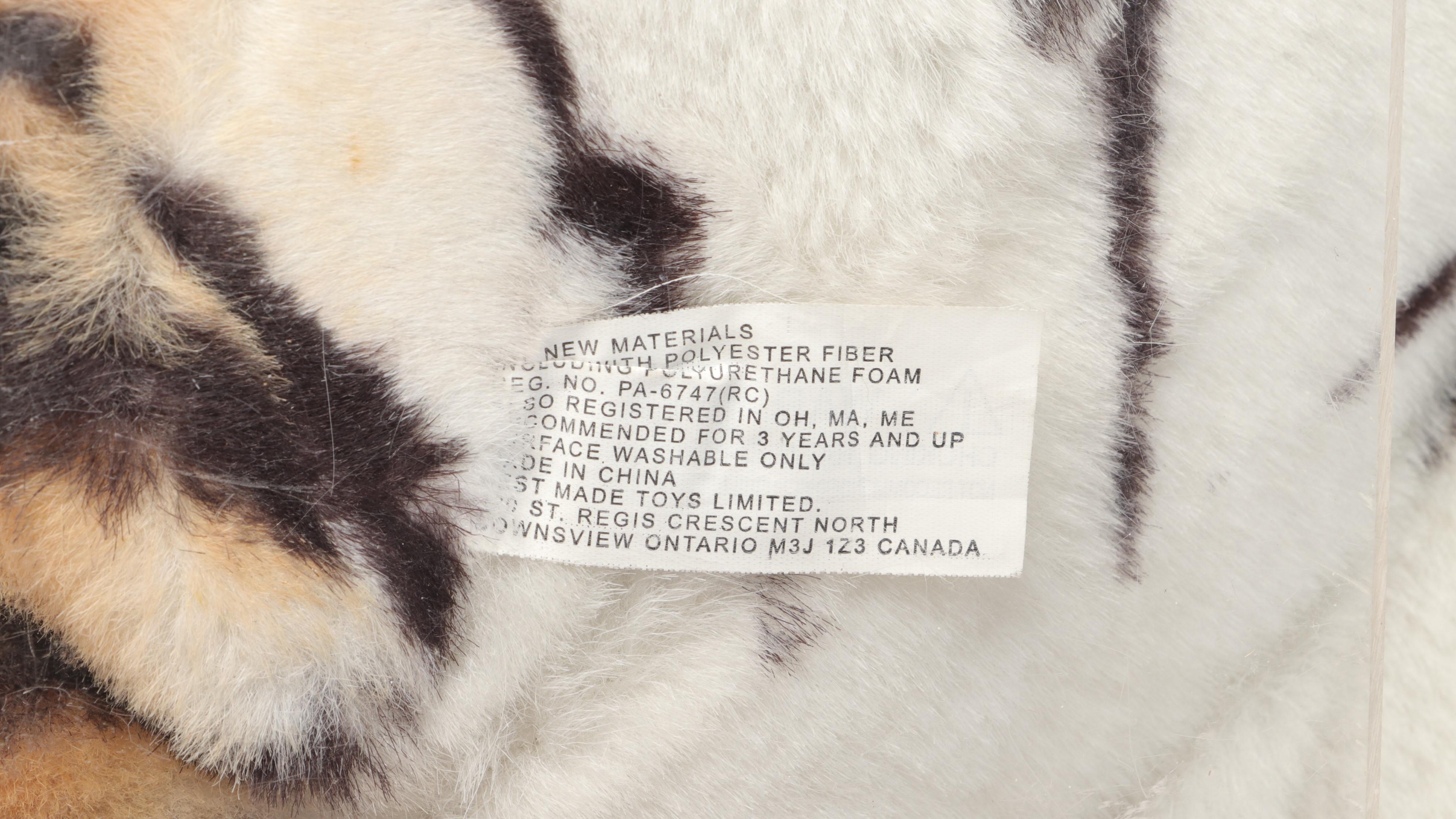 Best Made Toys Stuffed Tiger Toy, Late 20th Century