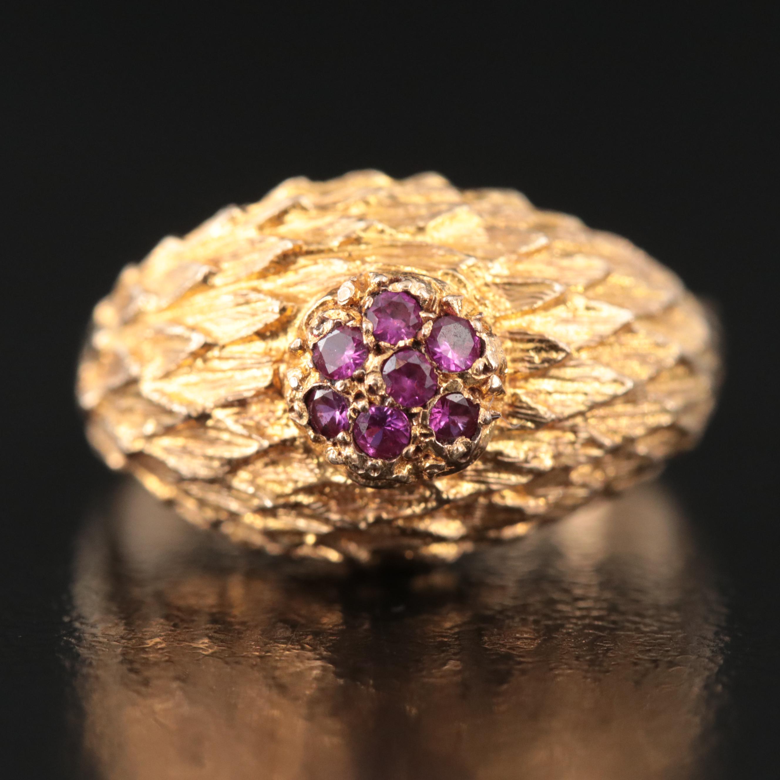 18K Ruby Dome Ring
