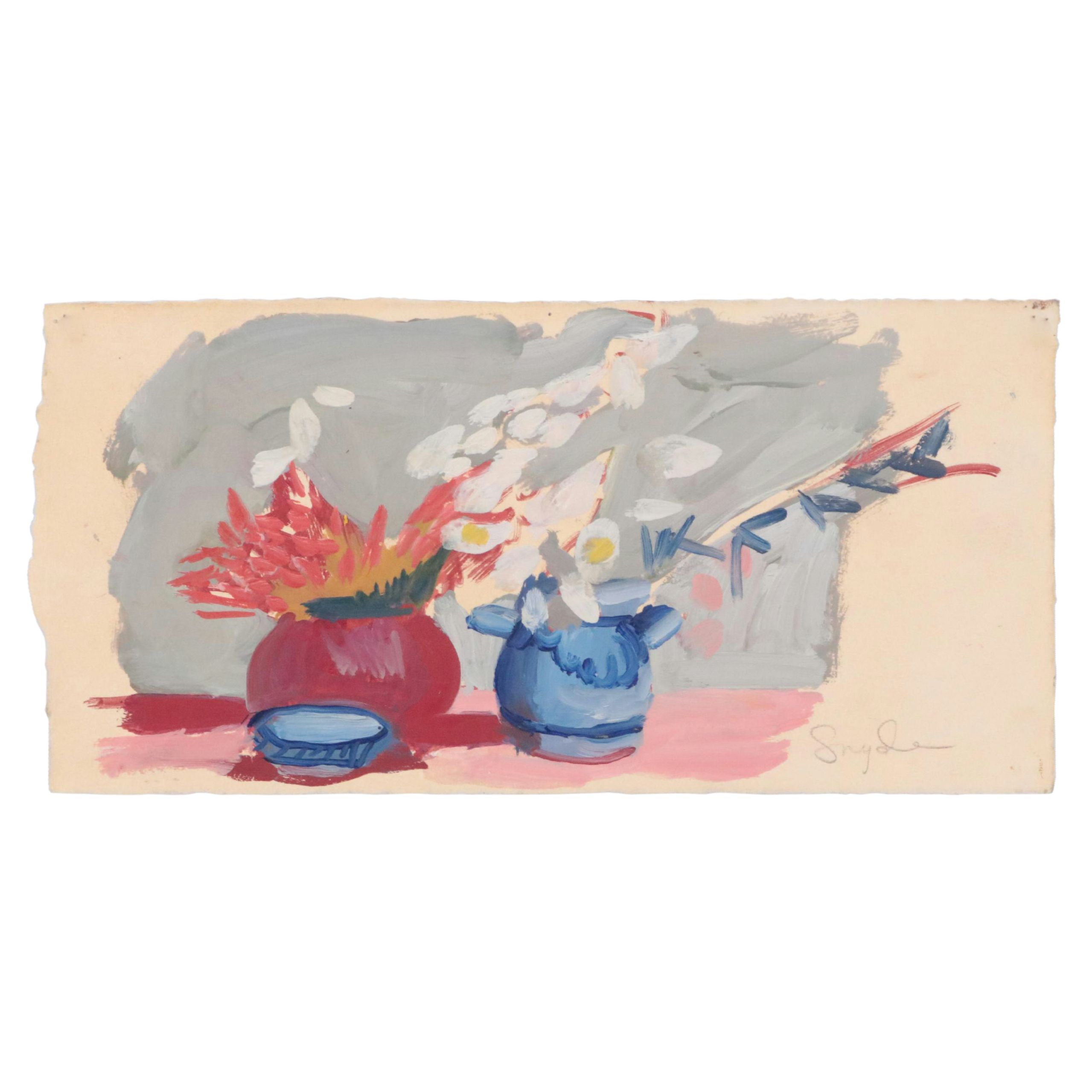 Richard Snyder Modernist Still Life Oil Painting