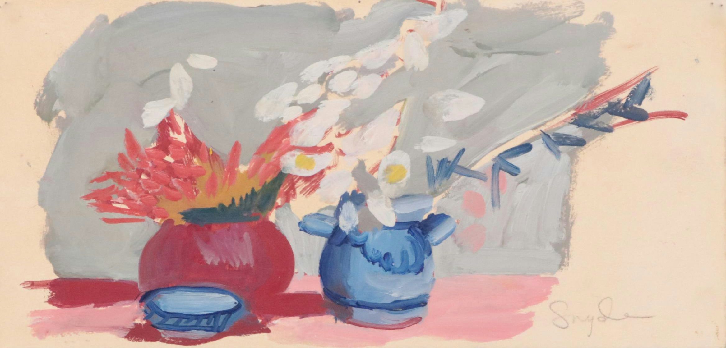 Richard Snyder Modernist Still Life Oil Painting