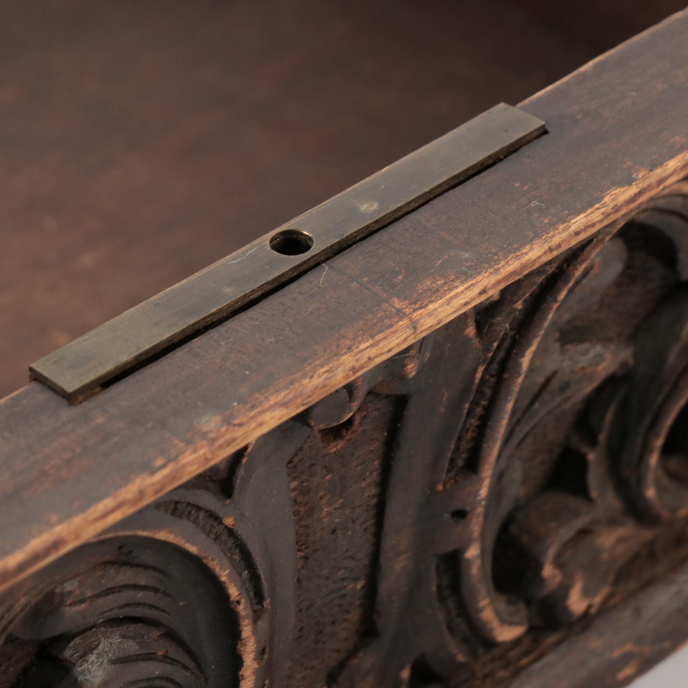 Black Forest Style Carved Walnut Jewelry Box, Late 19th Century
